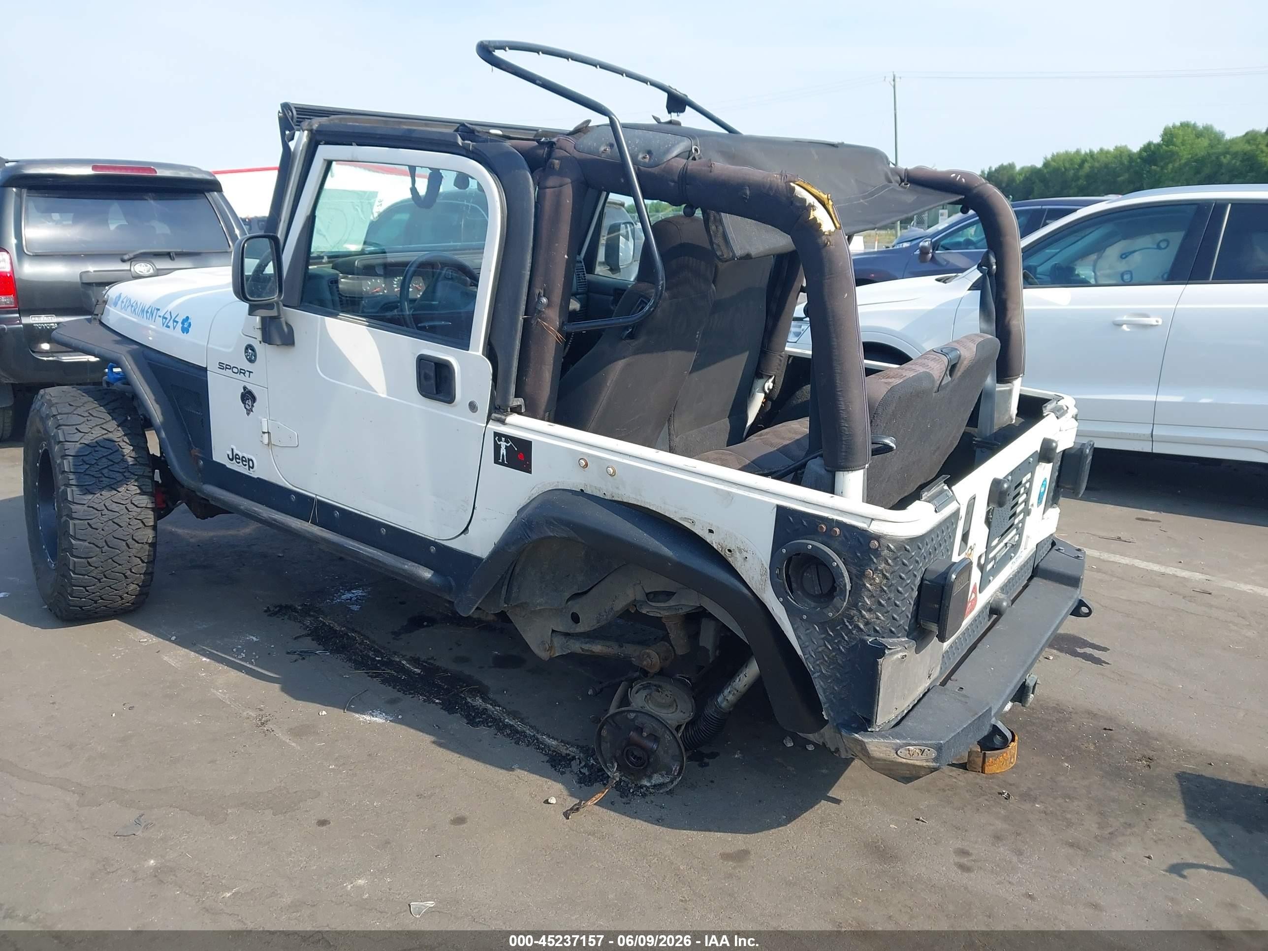 2003 Jeep Wrangler Sport White vin: 1J4FA49S73P350122