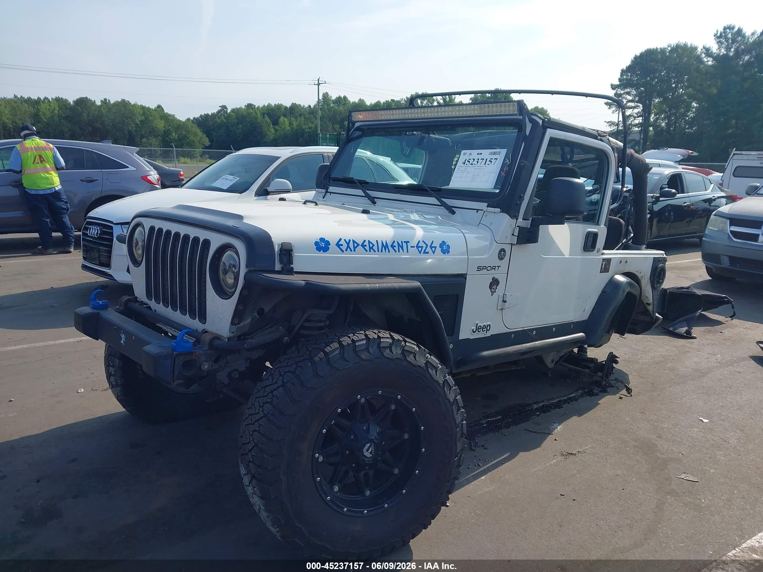 2003 Jeep Wrangler Sport White vin: 1J4FA49S73P350122