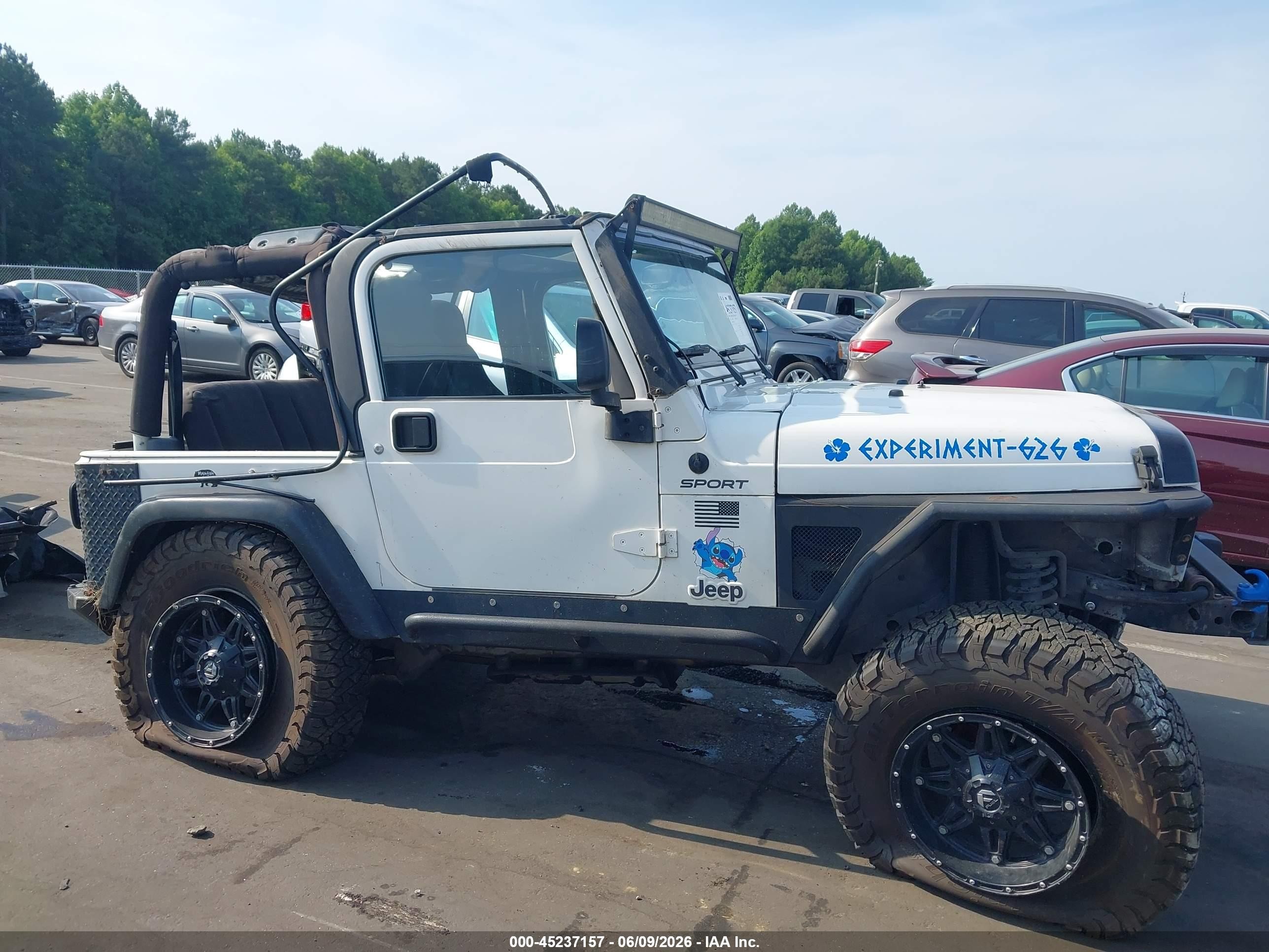 2003 Jeep Wrangler Sport White vin: 1J4FA49S73P350122