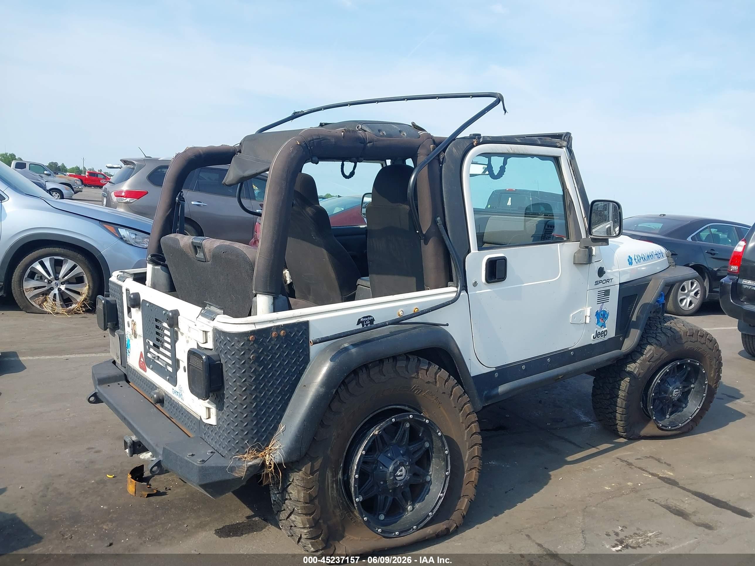 2003 Jeep Wrangler Sport White vin: 1J4FA49S73P350122