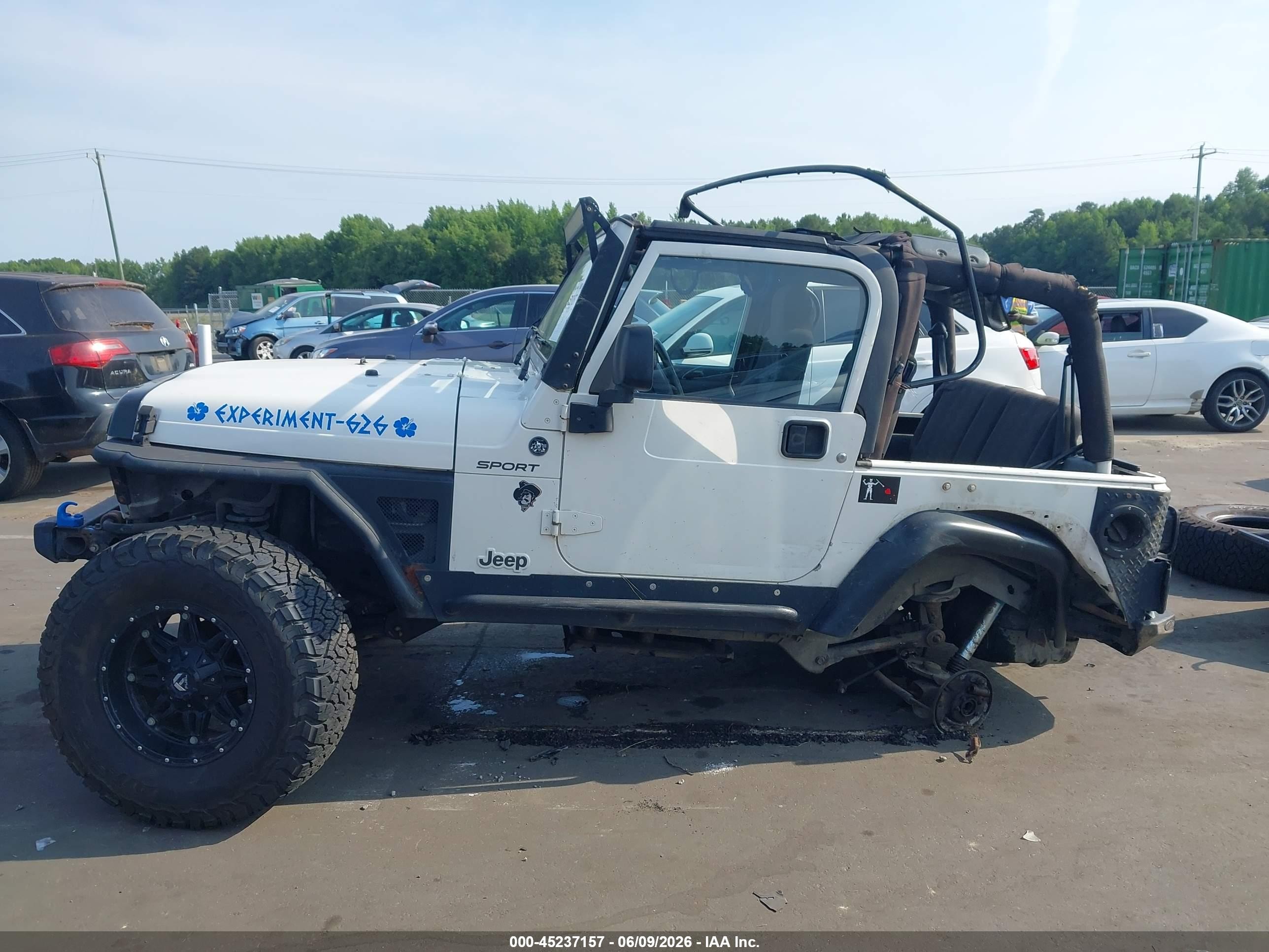 2003 Jeep Wrangler Sport White vin: 1J4FA49S73P350122