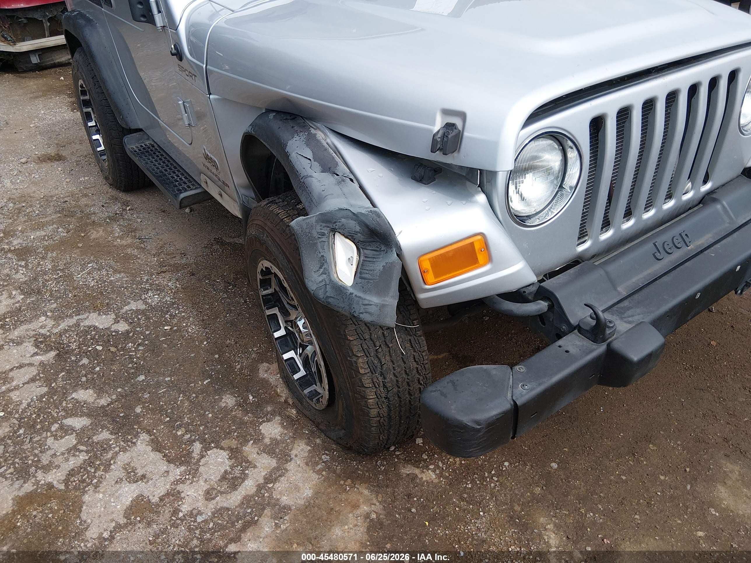 2005 Jeep Wrangler Sport Silver vin: 1J4FA49S75P347188