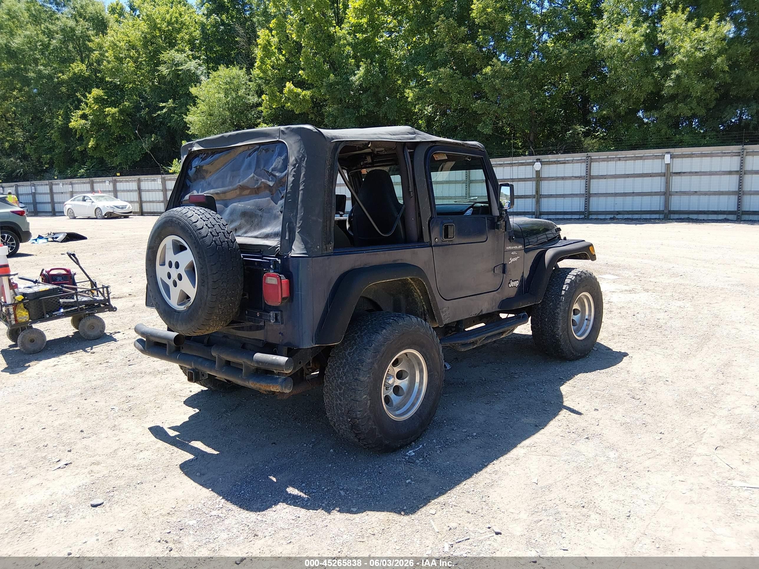 2000 Jeep Wrangler Sport Blue vin: 1J4FA49S7YP748213