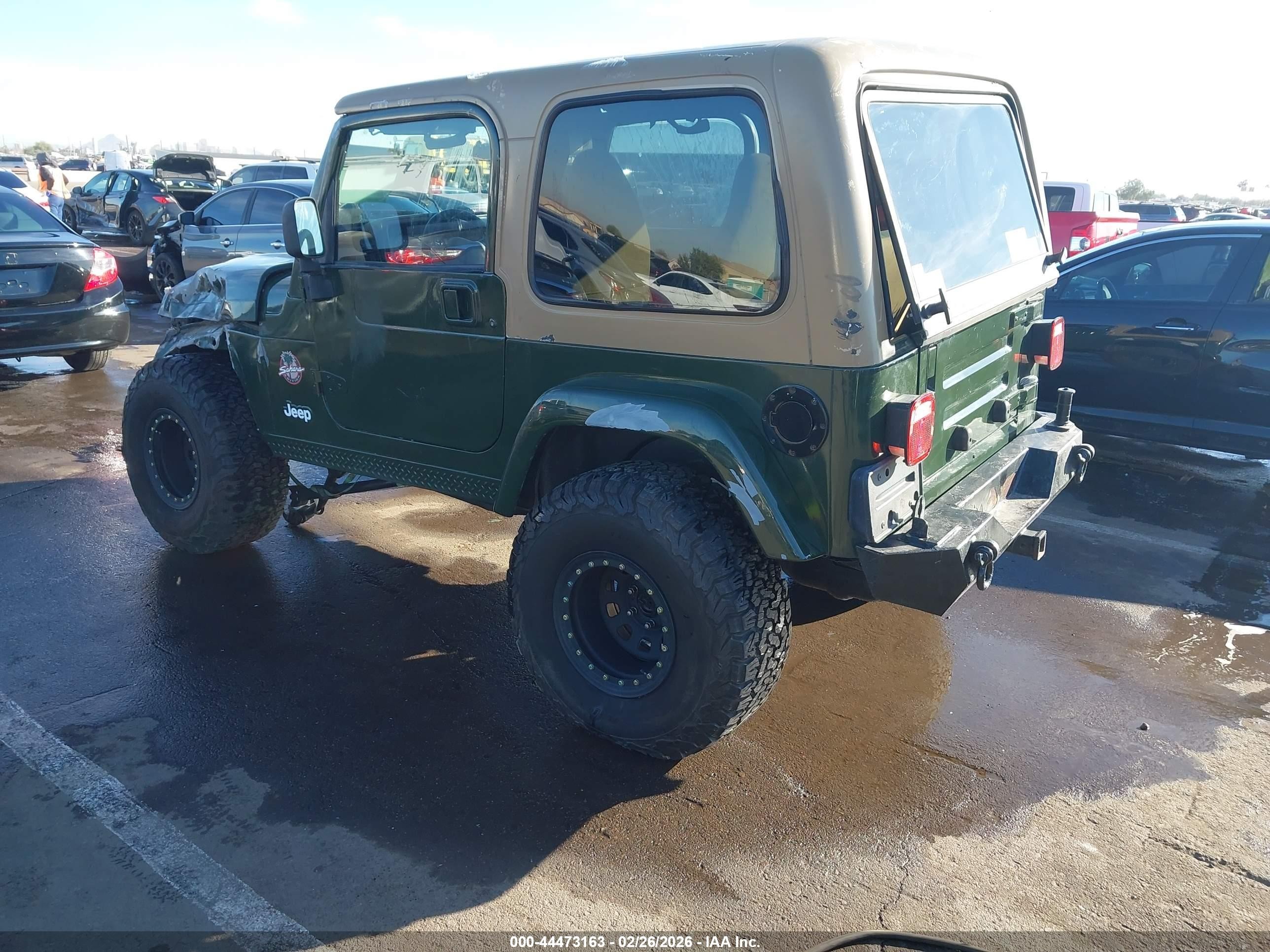 2000 Jeep Wrangler Sport Green vin: 1J4FA49S7YP791899