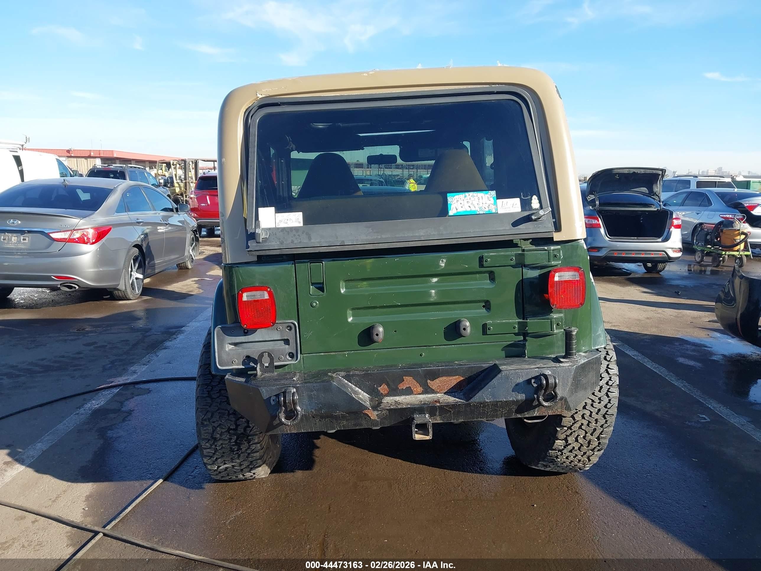 2000 Jeep Wrangler Sport Green vin: 1J4FA49S7YP791899