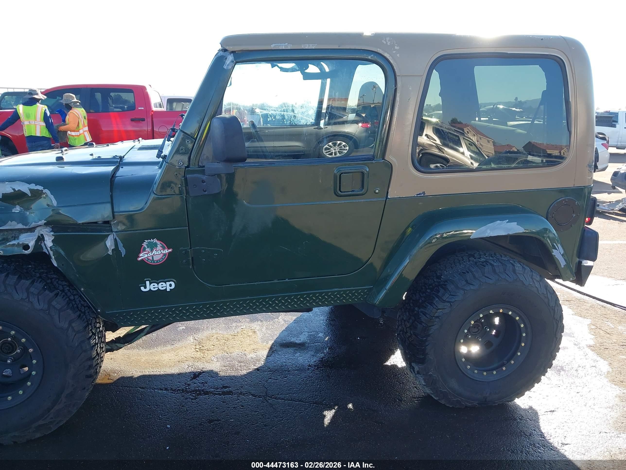 2000 Jeep Wrangler Sport Green vin: 1J4FA49S7YP791899