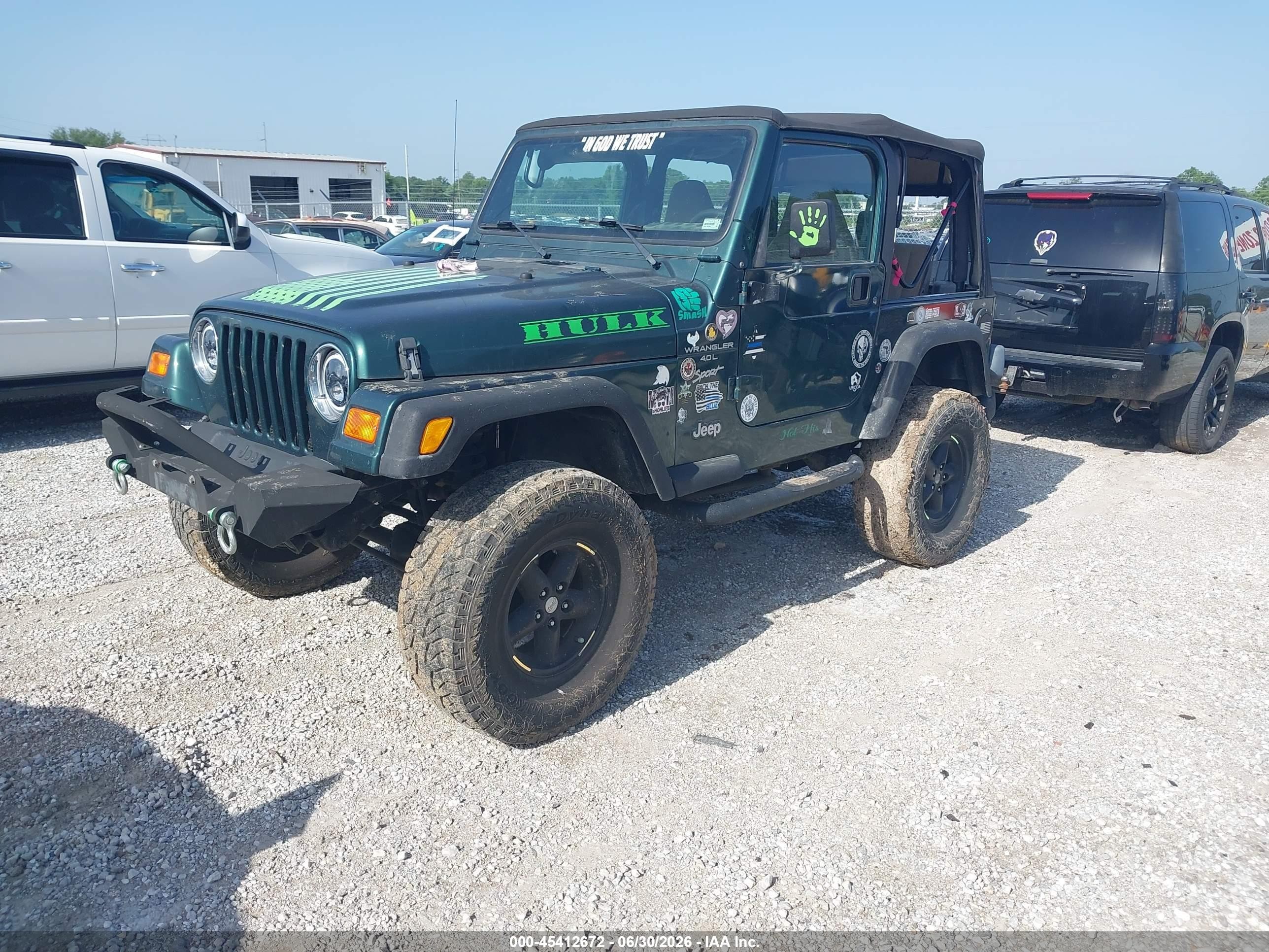 2001 Jeep Wrangler Sport Green vin: 1J4FA49S81P317725