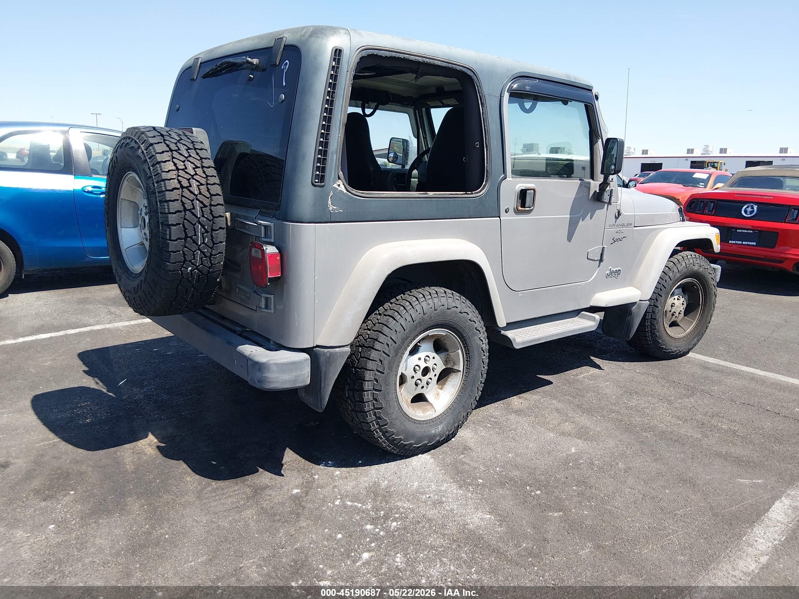 2001 Jeep Wrangler Sport Gray vin: 1J4FA49S81P363328