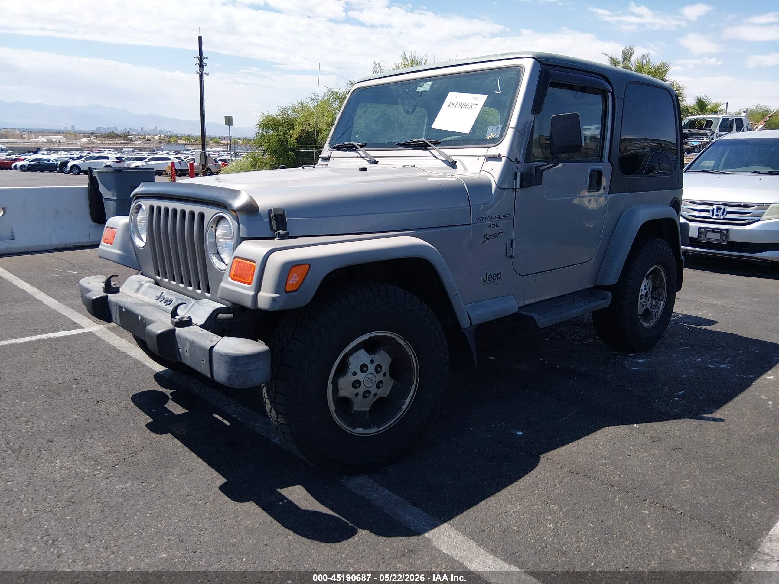 2001 Jeep Wrangler Sport Gray vin: 1J4FA49S81P363328