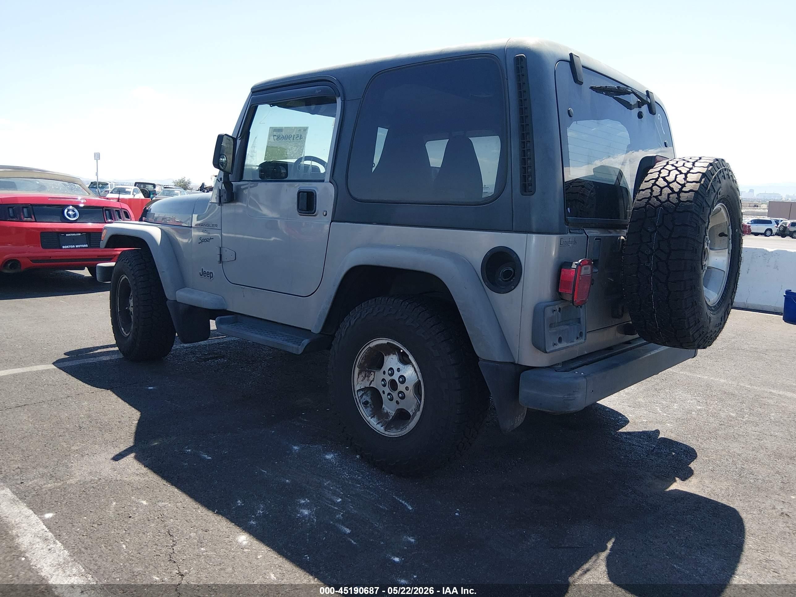 2001 Jeep Wrangler Sport Gray vin: 1J4FA49S81P363328