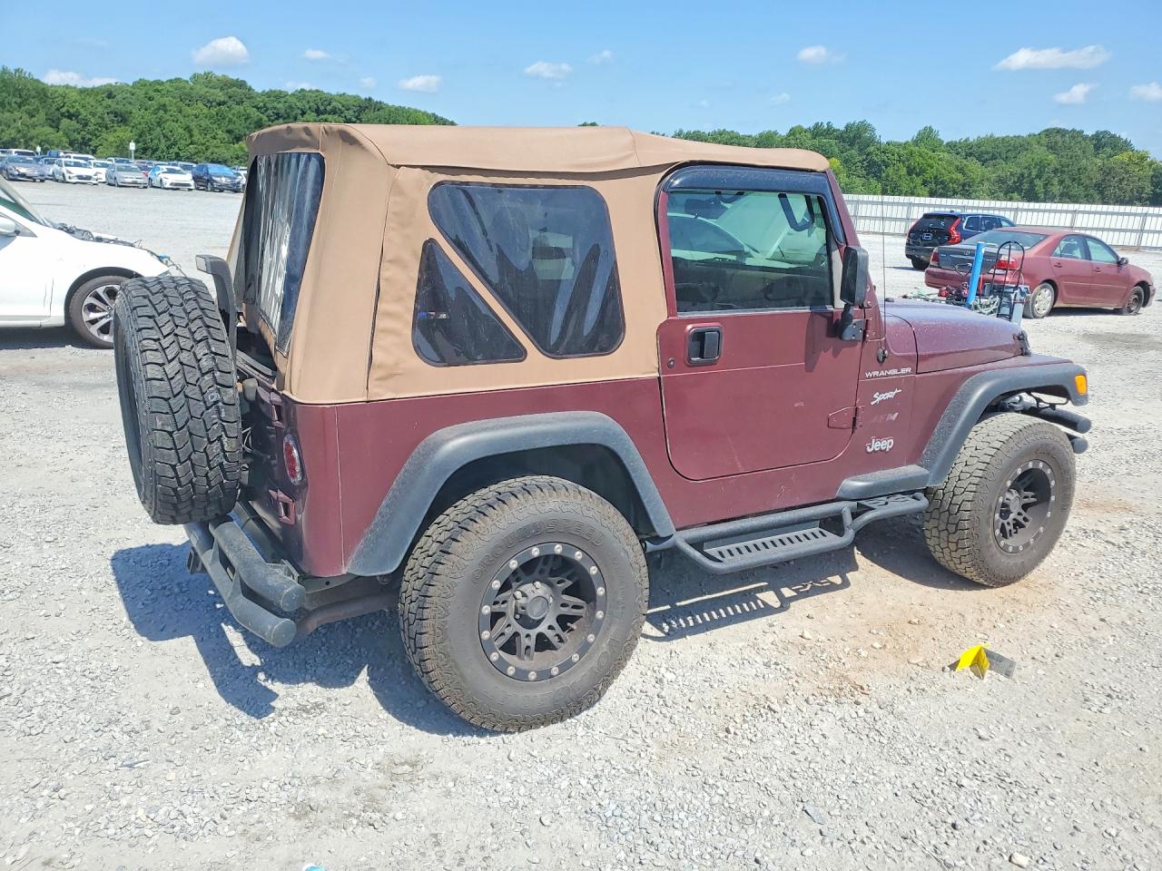 2002 Jeep Wrangler / Tj Sport Burgundy vin: 1J4FA49S82P701649