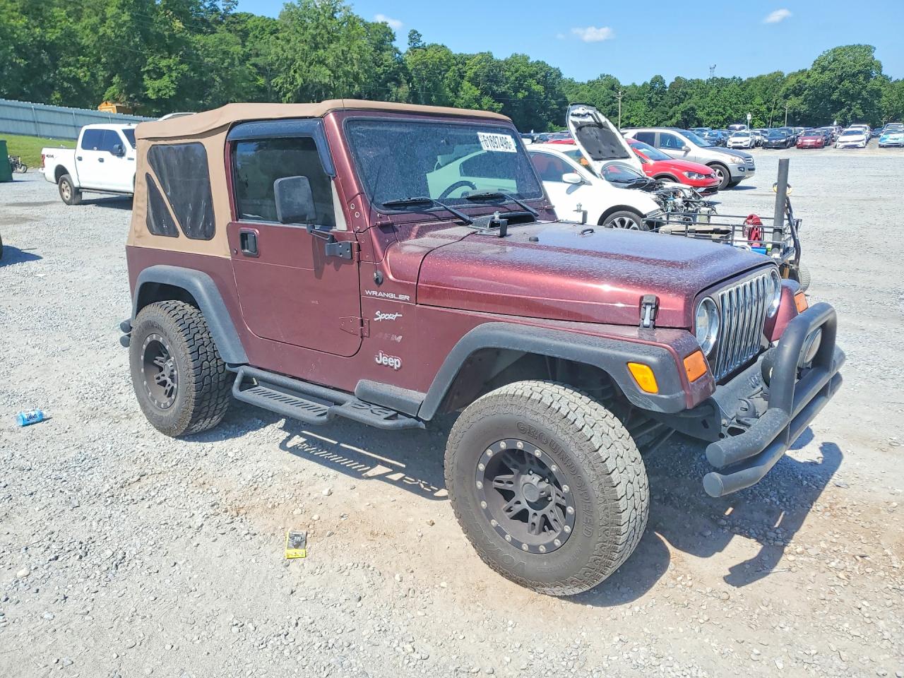2002 Jeep Wrangler / Tj Sport Burgundy vin: 1J4FA49S82P701649