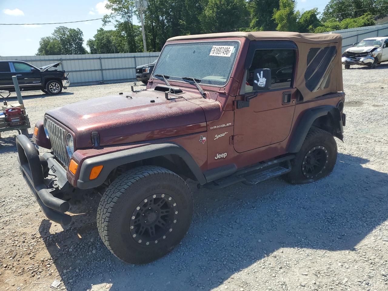 2002 Jeep Wrangler / Tj Sport Burgundy vin: 1J4FA49S82P701649