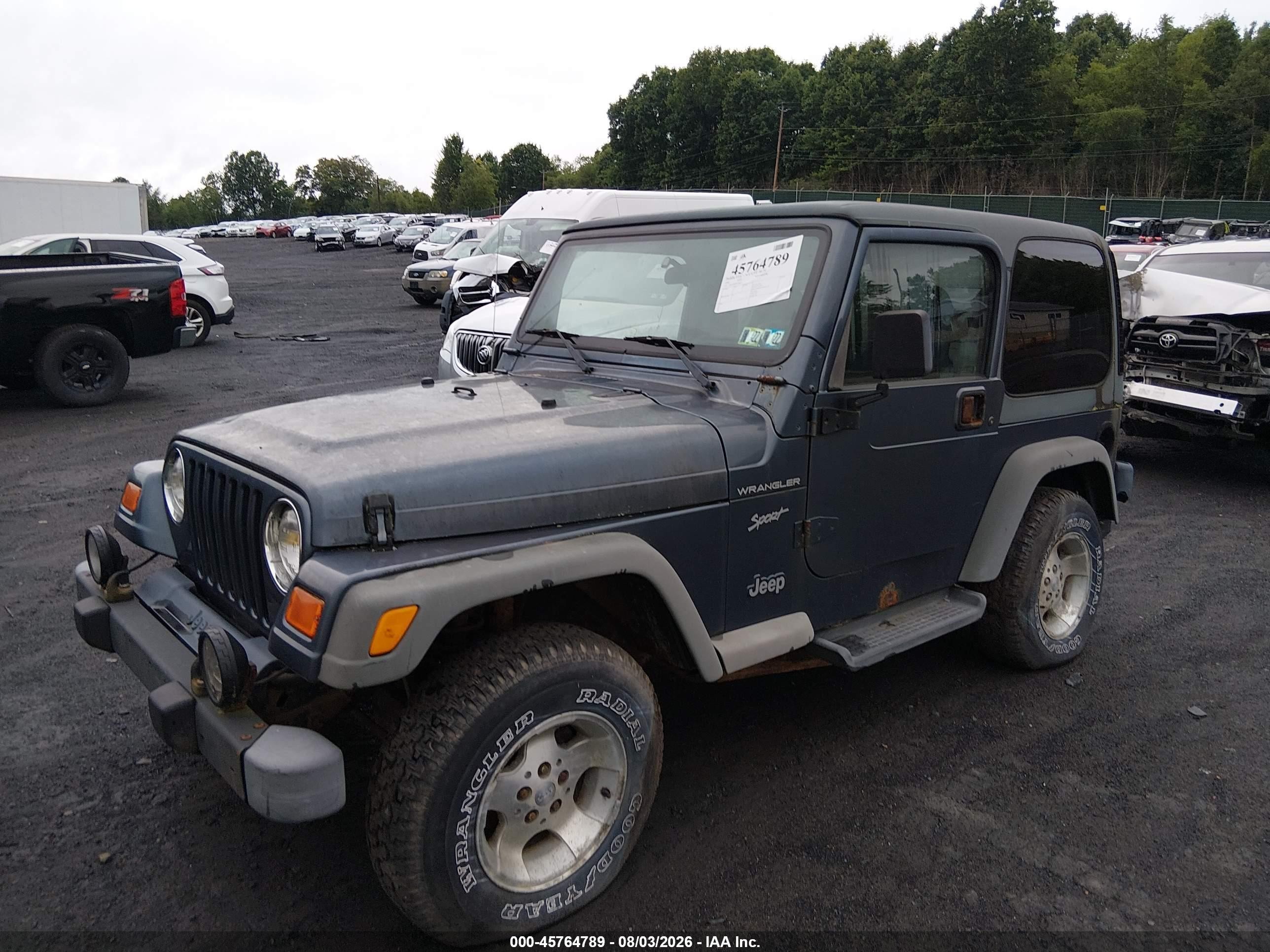 2002 Jeep Wrangler Sport Blue vin: 1J4FA49S82P738233