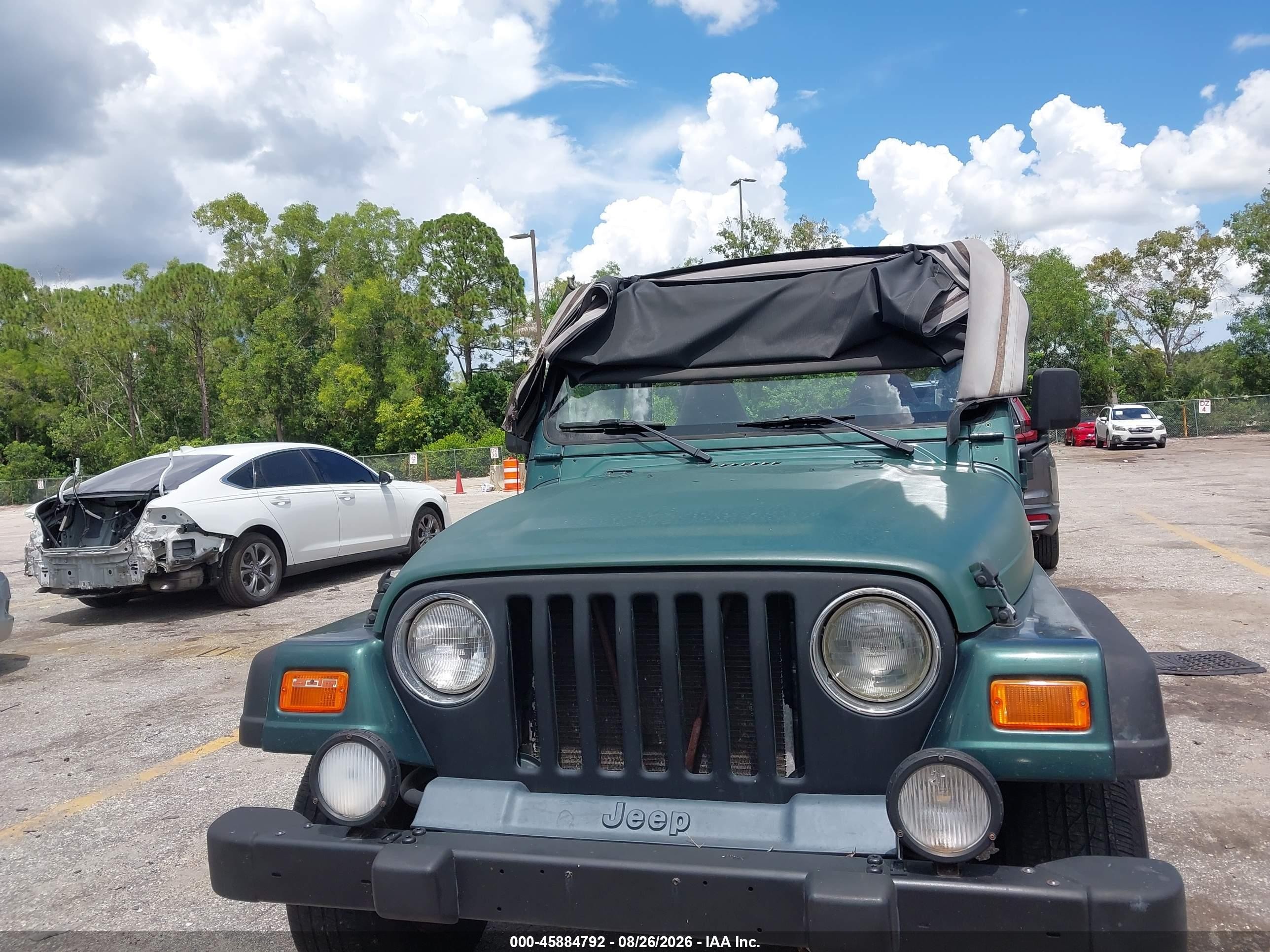 2000 Jeep Wrangler Sport Green vin: 1J4FA49S8YP704849