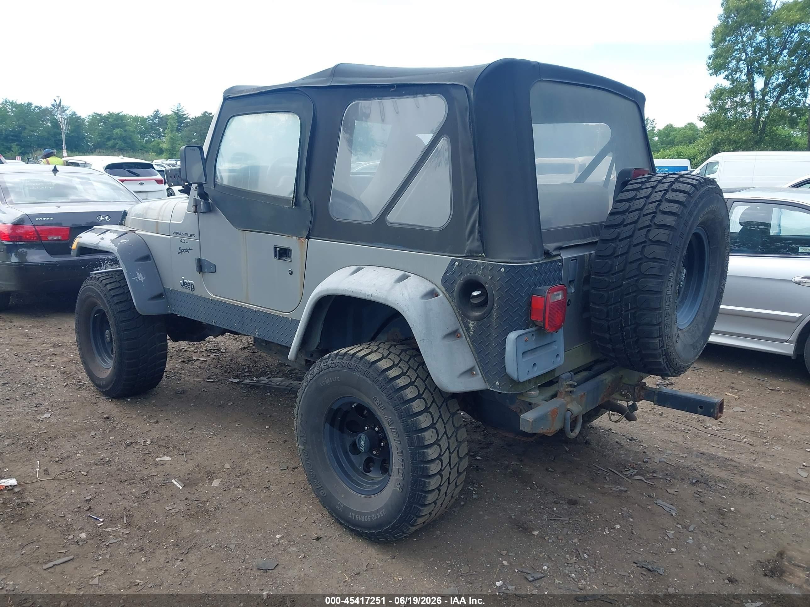 2000 Jeep Wrangler Sport Gray vin: 1J4FA49S8YP755994