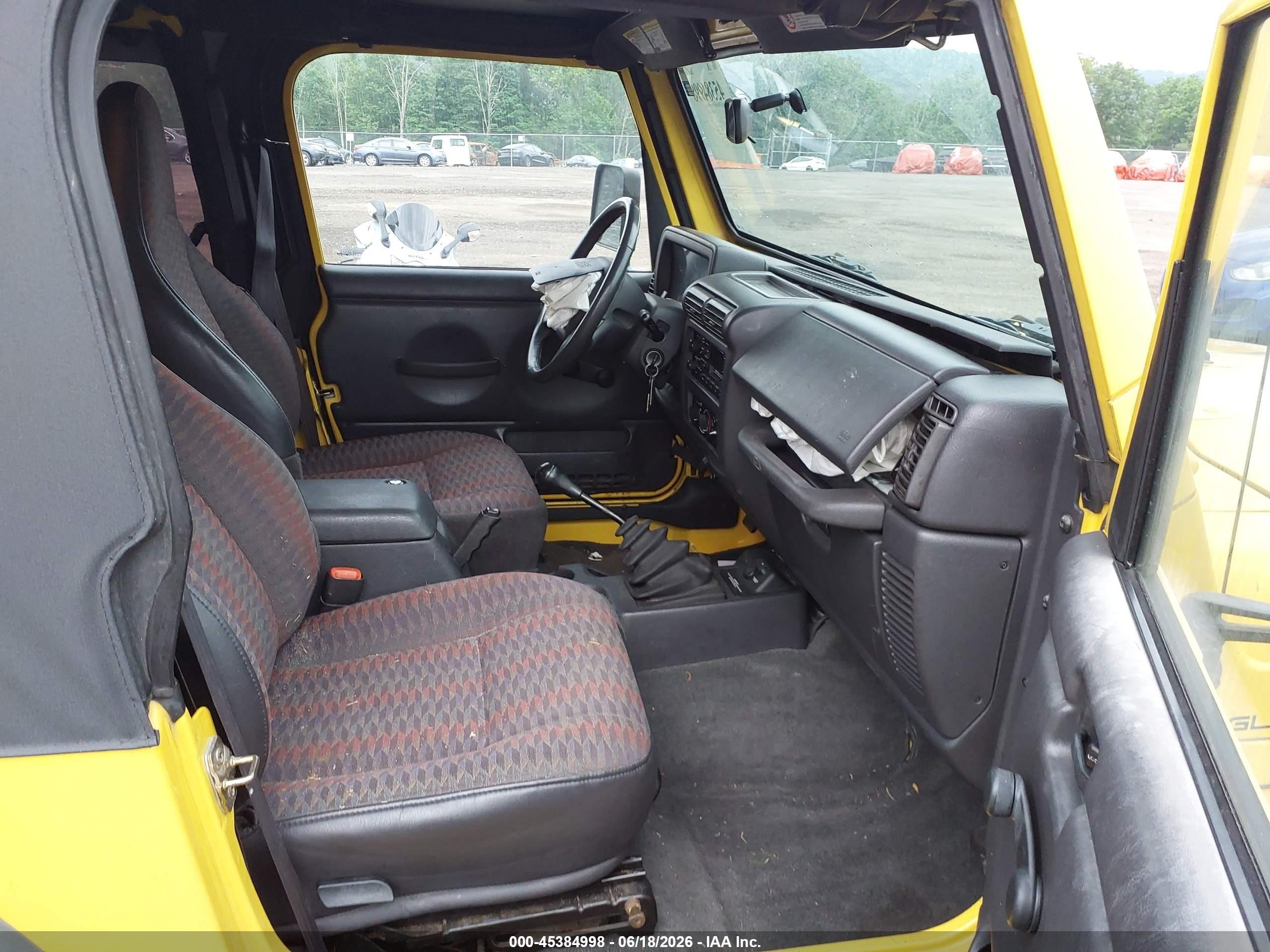 2000 Jeep Wrangler Sport Yellow vin: 1J4FA49S8YP788476