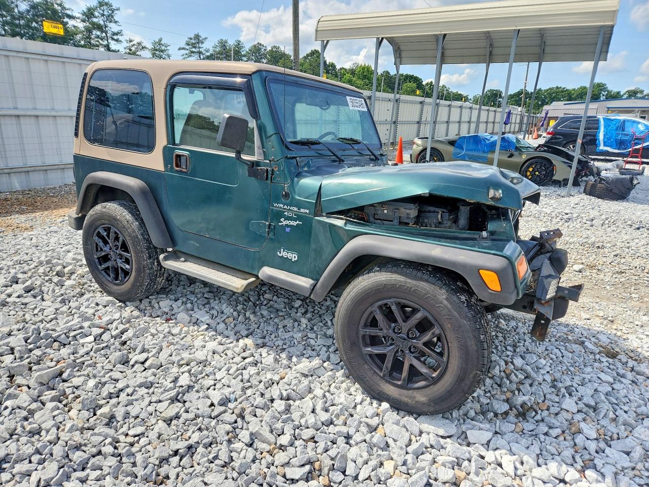 2001 Jeep Wrangler / Tj Sport Green vin: 1J4FA49S91P367646