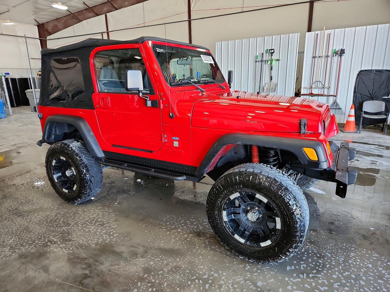 2001 Jeep Wrangler / Tj Sport Red vin: 1J4FA49S91P376007
