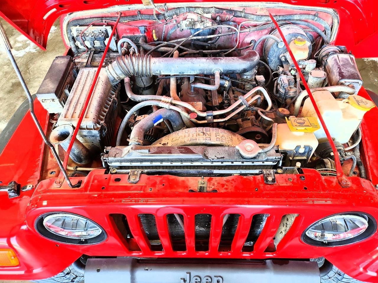 2001 Jeep Wrangler / Tj Sport Red vin: 1J4FA49S91P376007