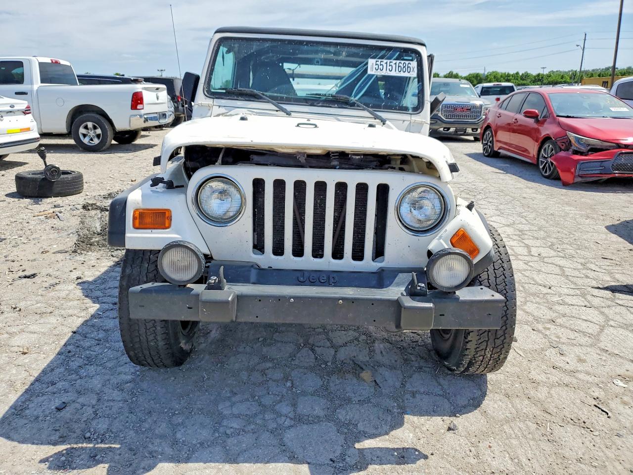 2002 Jeep Wrangler / Tj Sport White vin: 1J4FA49S92P755378