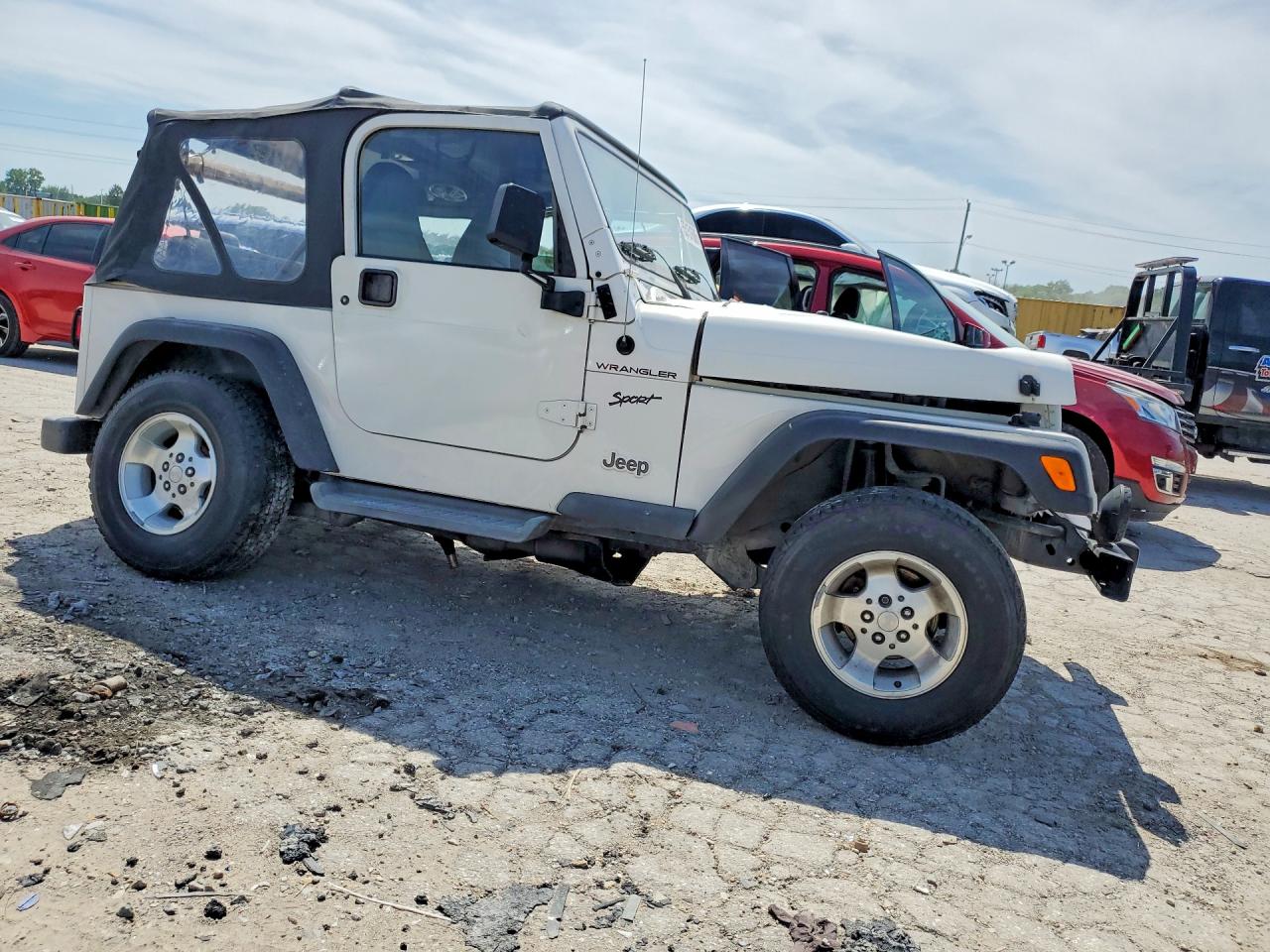 2002 Jeep Wrangler / Tj Sport White vin: 1J4FA49S92P755378