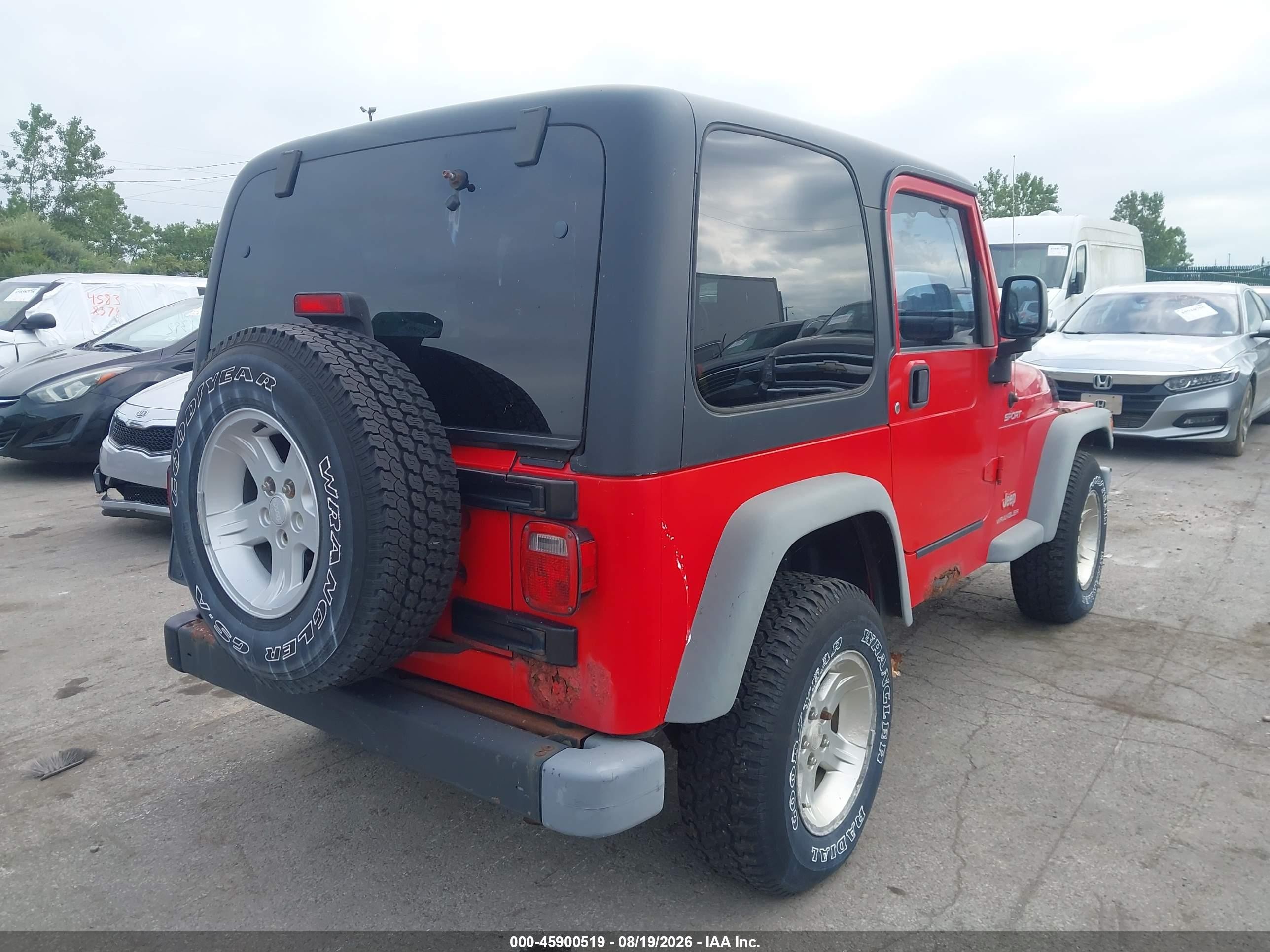 2005 Jeep Wrangler Sport Red vin: 1J4FA49S95P388230