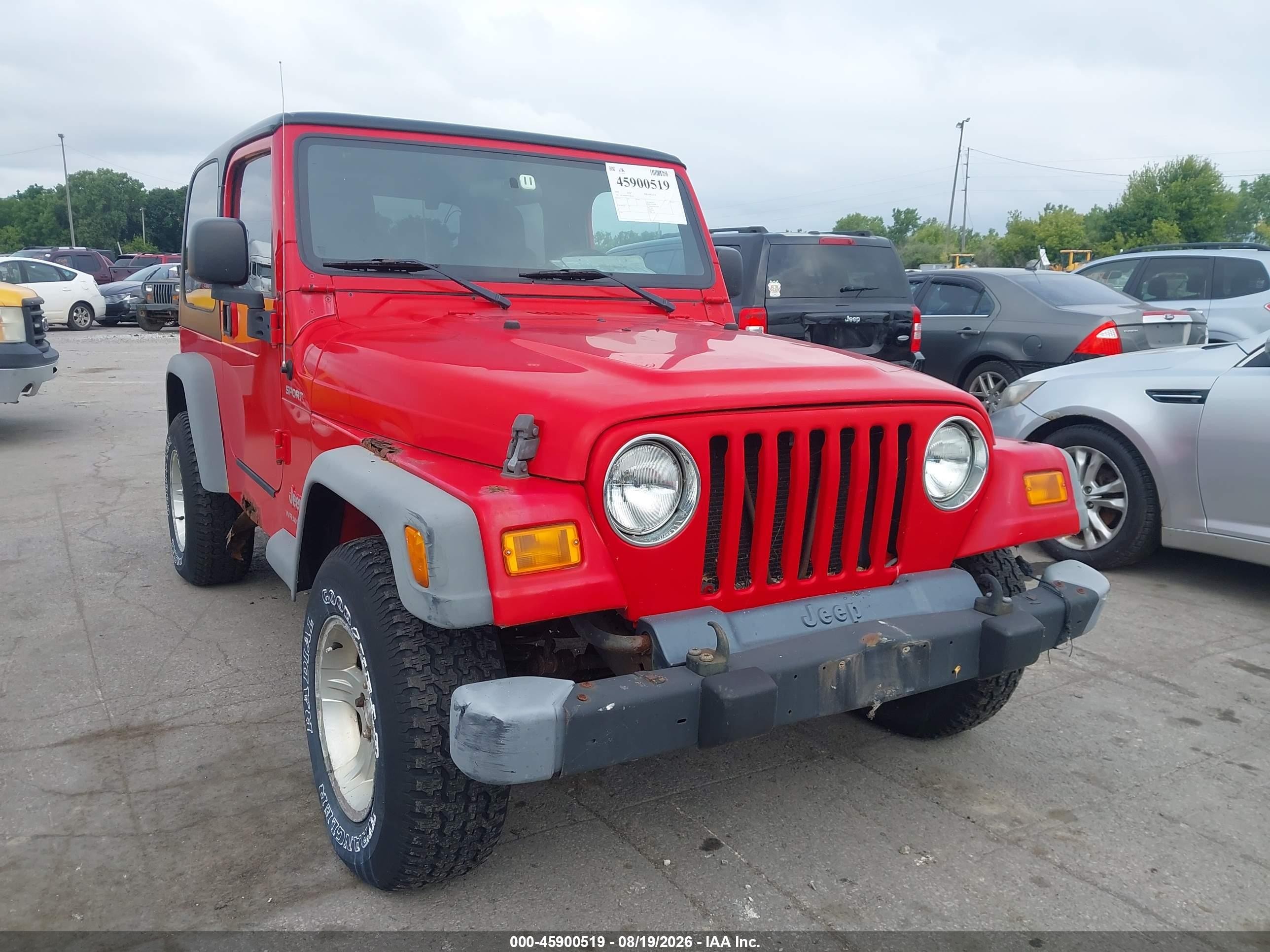 2005 Jeep Wrangler Sport Red vin: 1J4FA49S95P388230