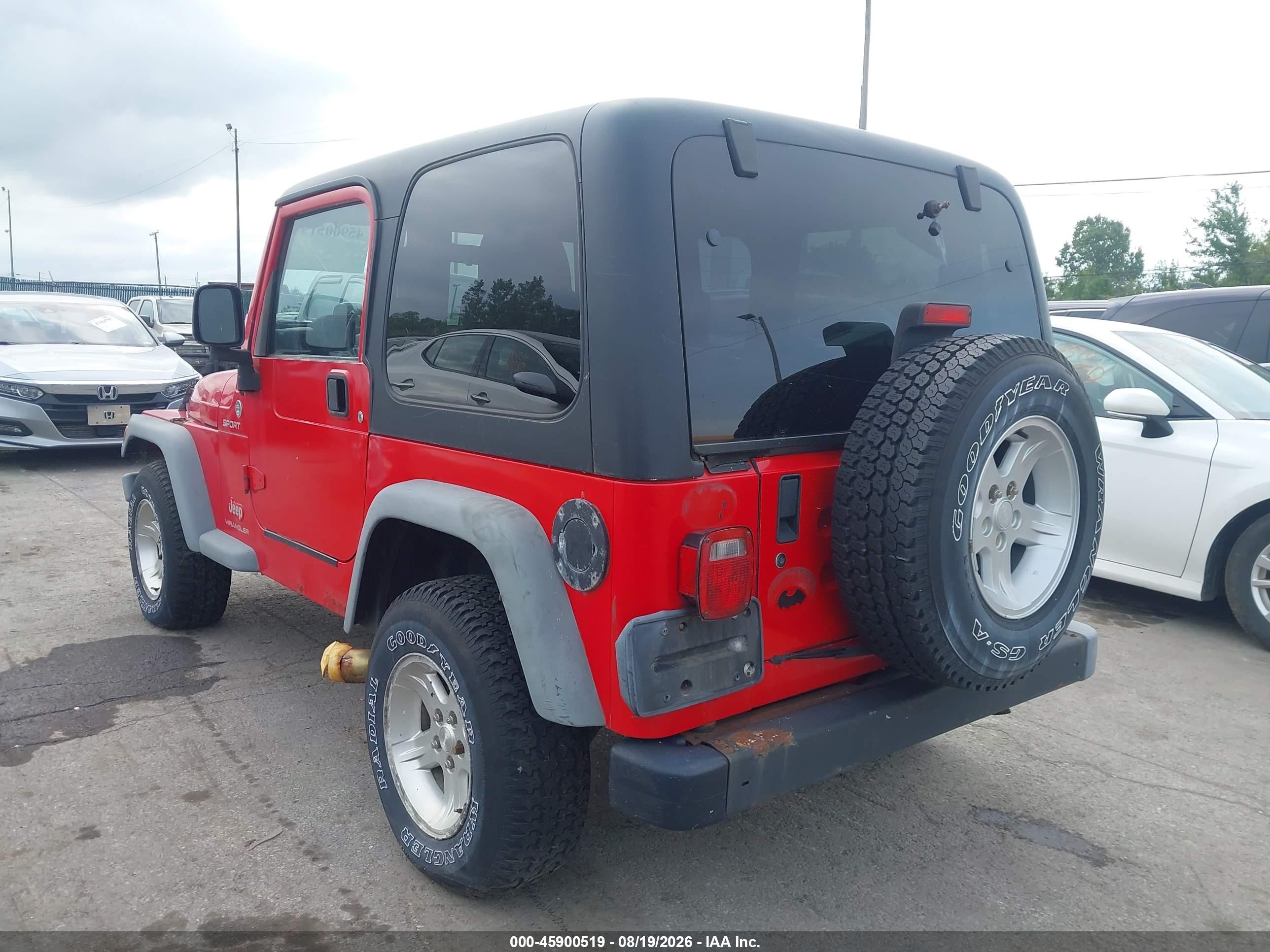 2005 Jeep Wrangler Sport Red vin: 1J4FA49S95P388230