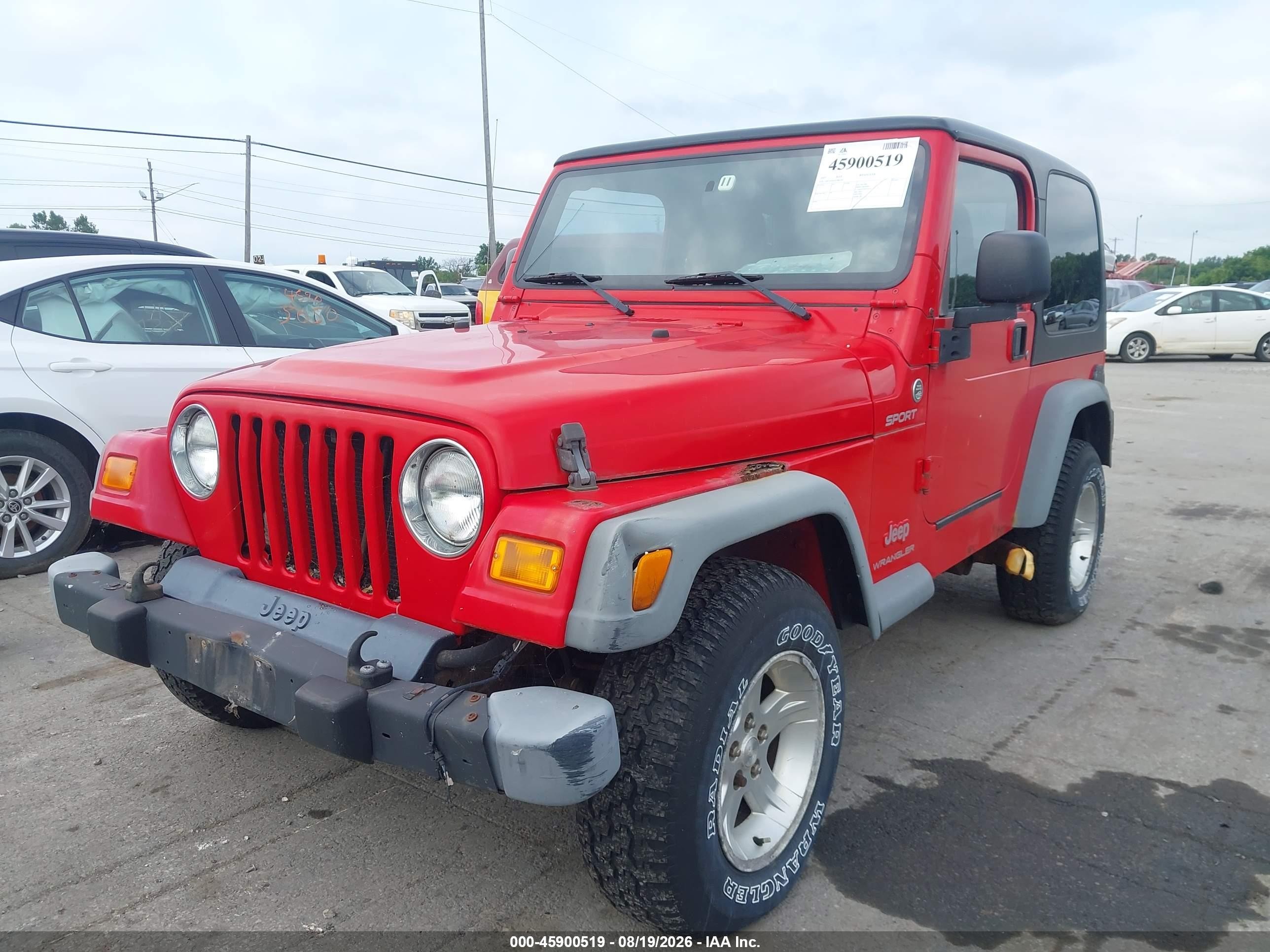 2005 Jeep Wrangler Sport Red vin: 1J4FA49S95P388230