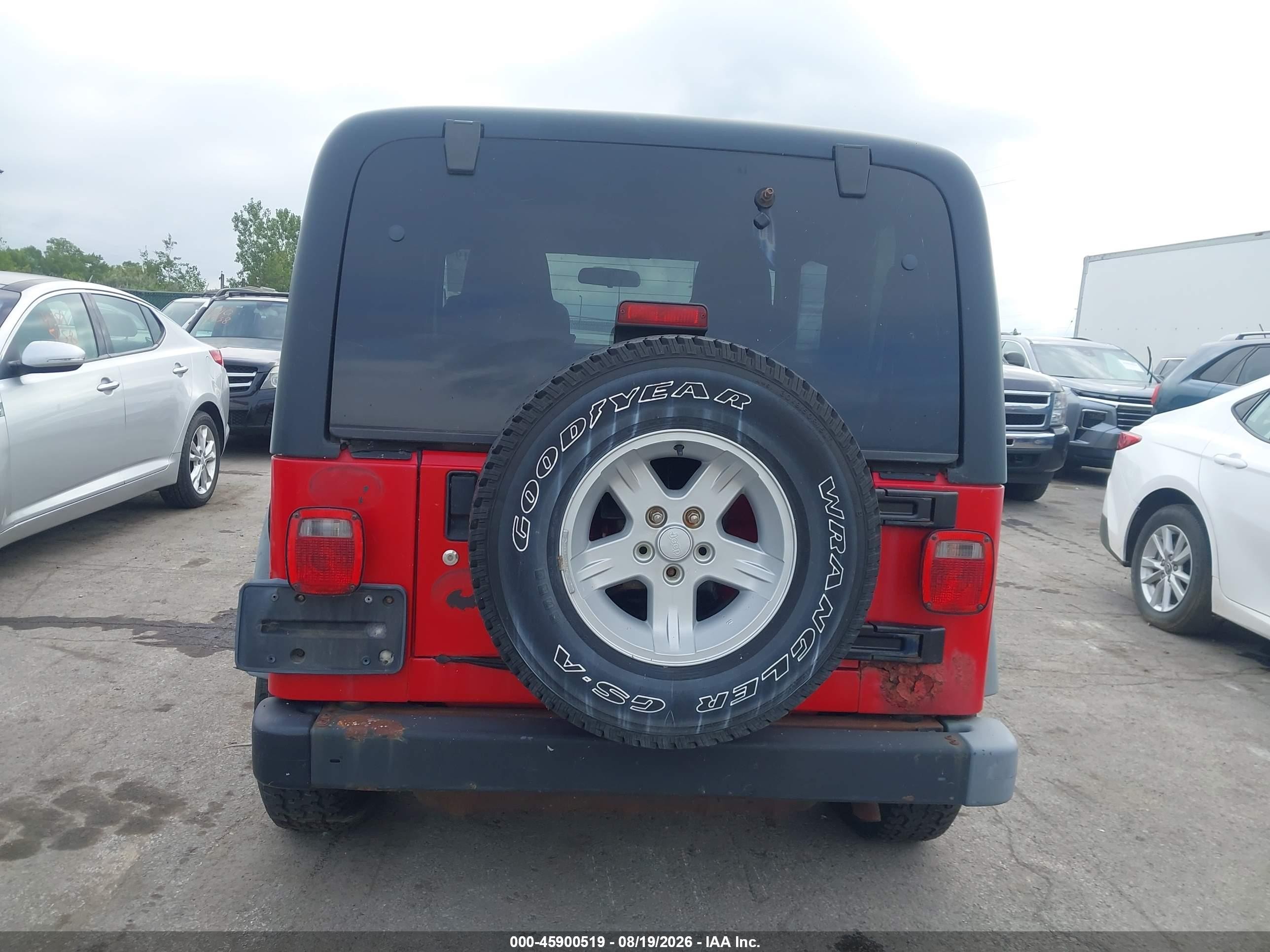 2005 Jeep Wrangler Sport Red vin: 1J4FA49S95P388230
