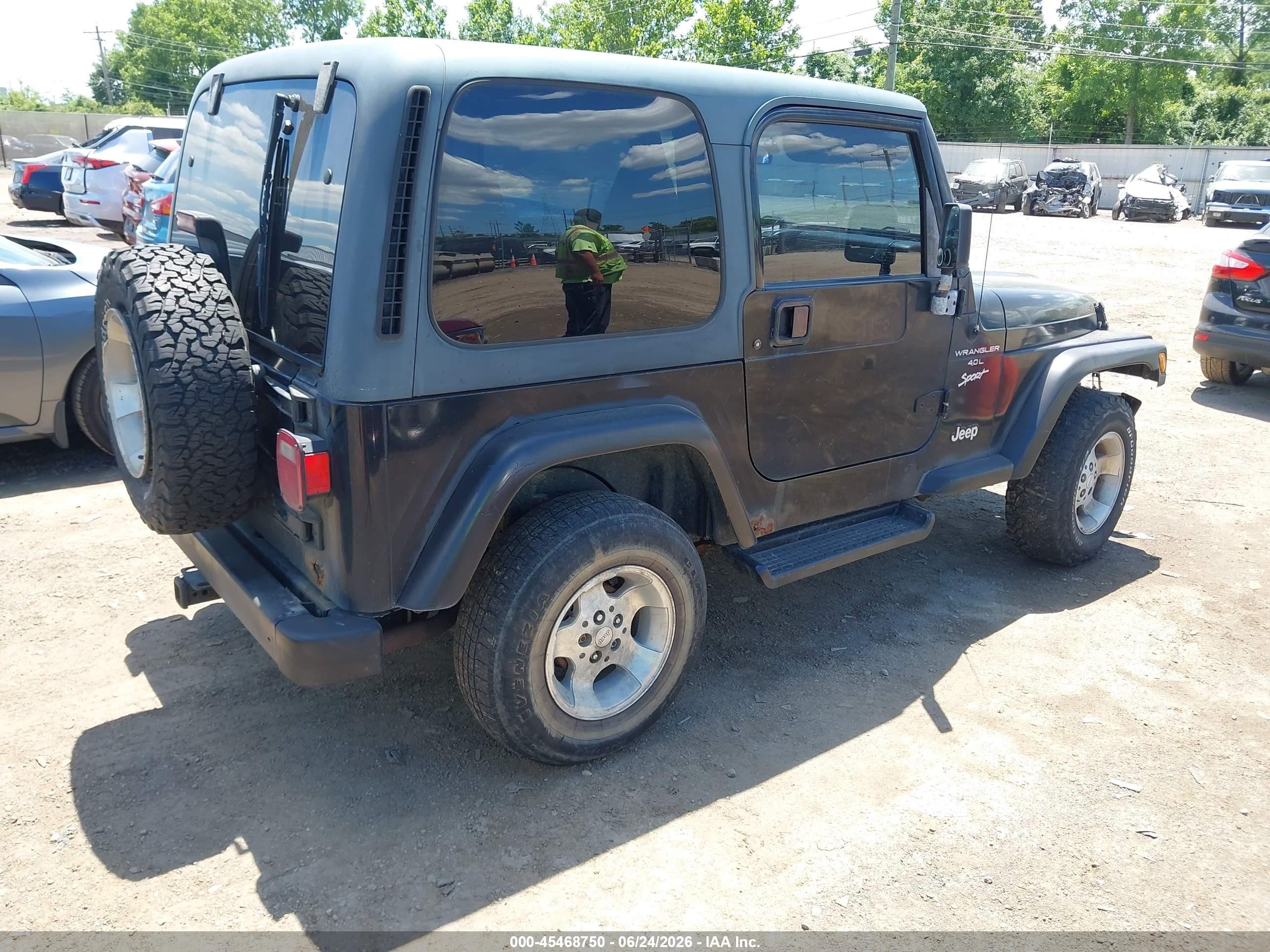2001 Jeep Wrangler Sport Black vin: 1J4FA49SX1P321341