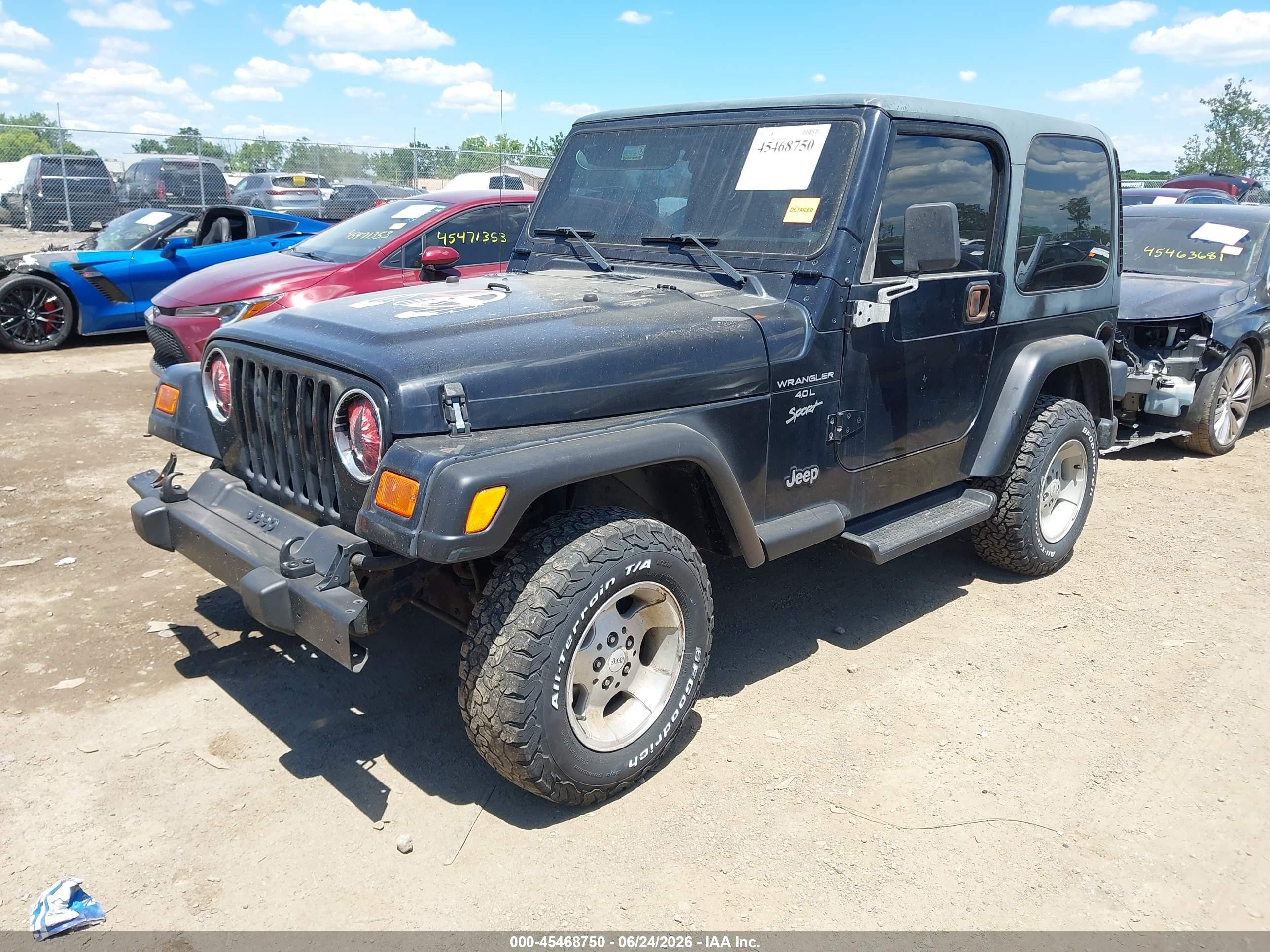 2001 Jeep Wrangler Sport Black vin: 1J4FA49SX1P321341