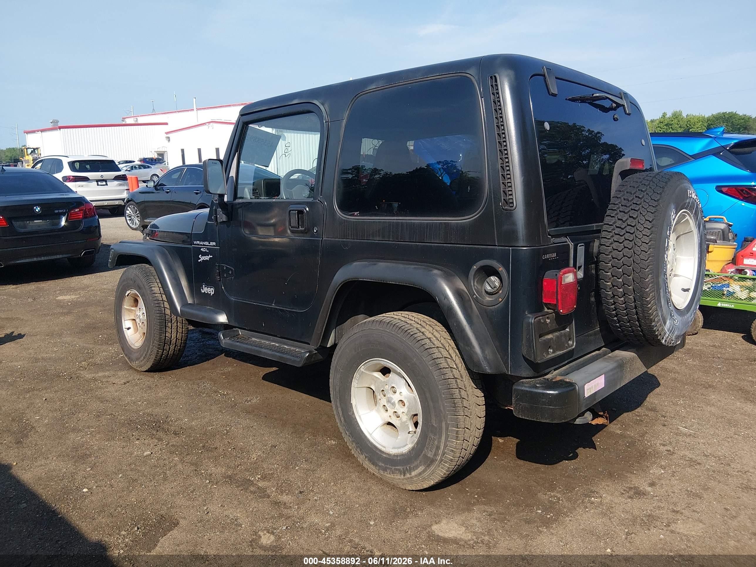 2001 Jeep Wrangler Sport Black vin: 1J4FA49SX1P324403