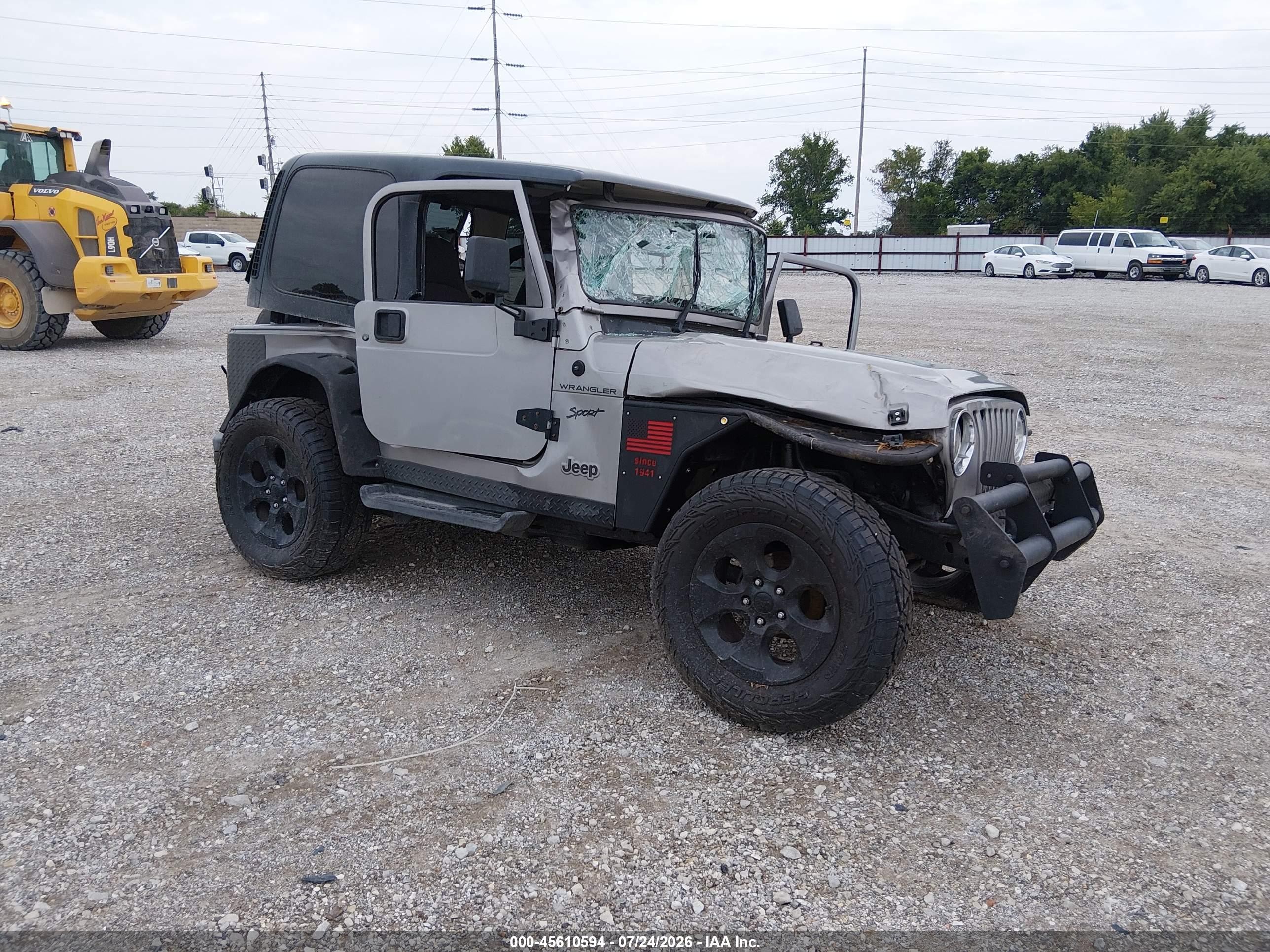 2002 Jeep Wrangler Sport Серебряный vin: 1J4FA49SX2P720266