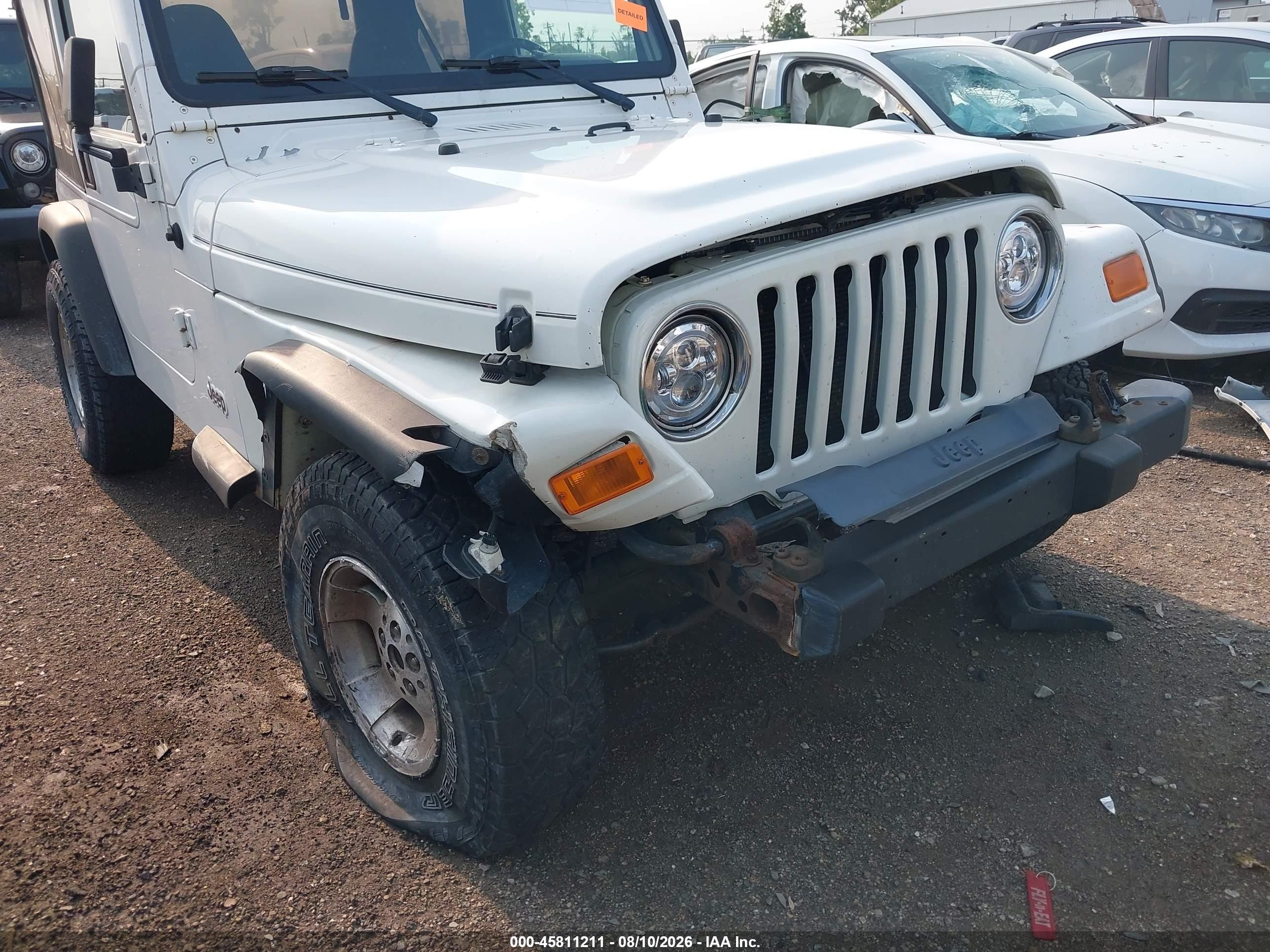 2002 Jeep Wrangler Sport Белый vin: 1J4FA49SX2P766762