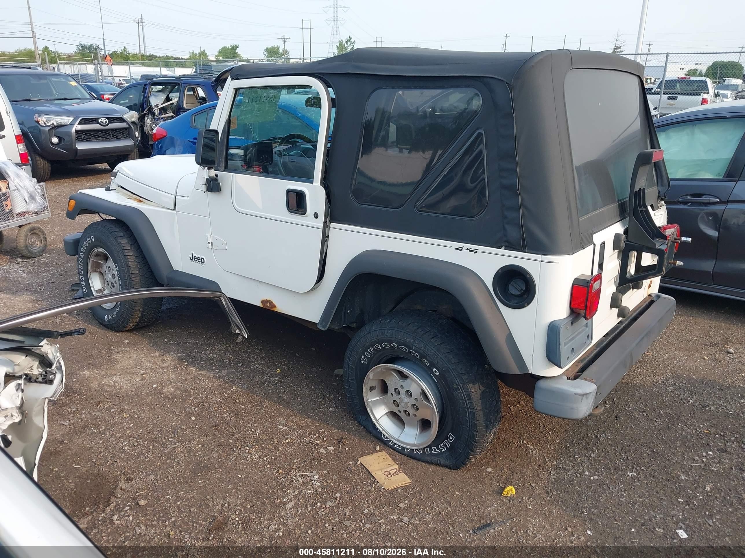 2002 Jeep Wrangler Sport Белый vin: 1J4FA49SX2P766762