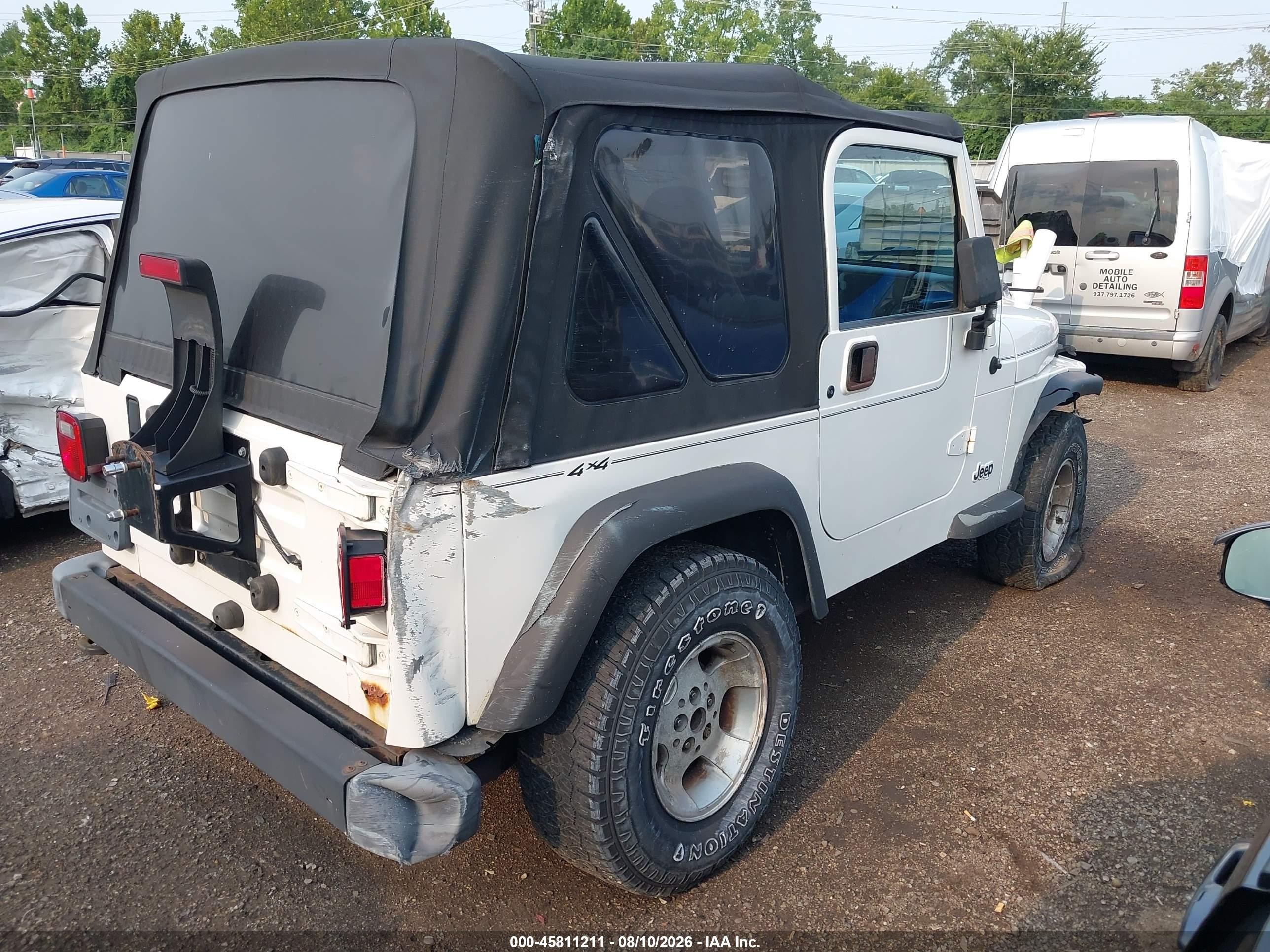 2002 Jeep Wrangler Sport Белый vin: 1J4FA49SX2P766762