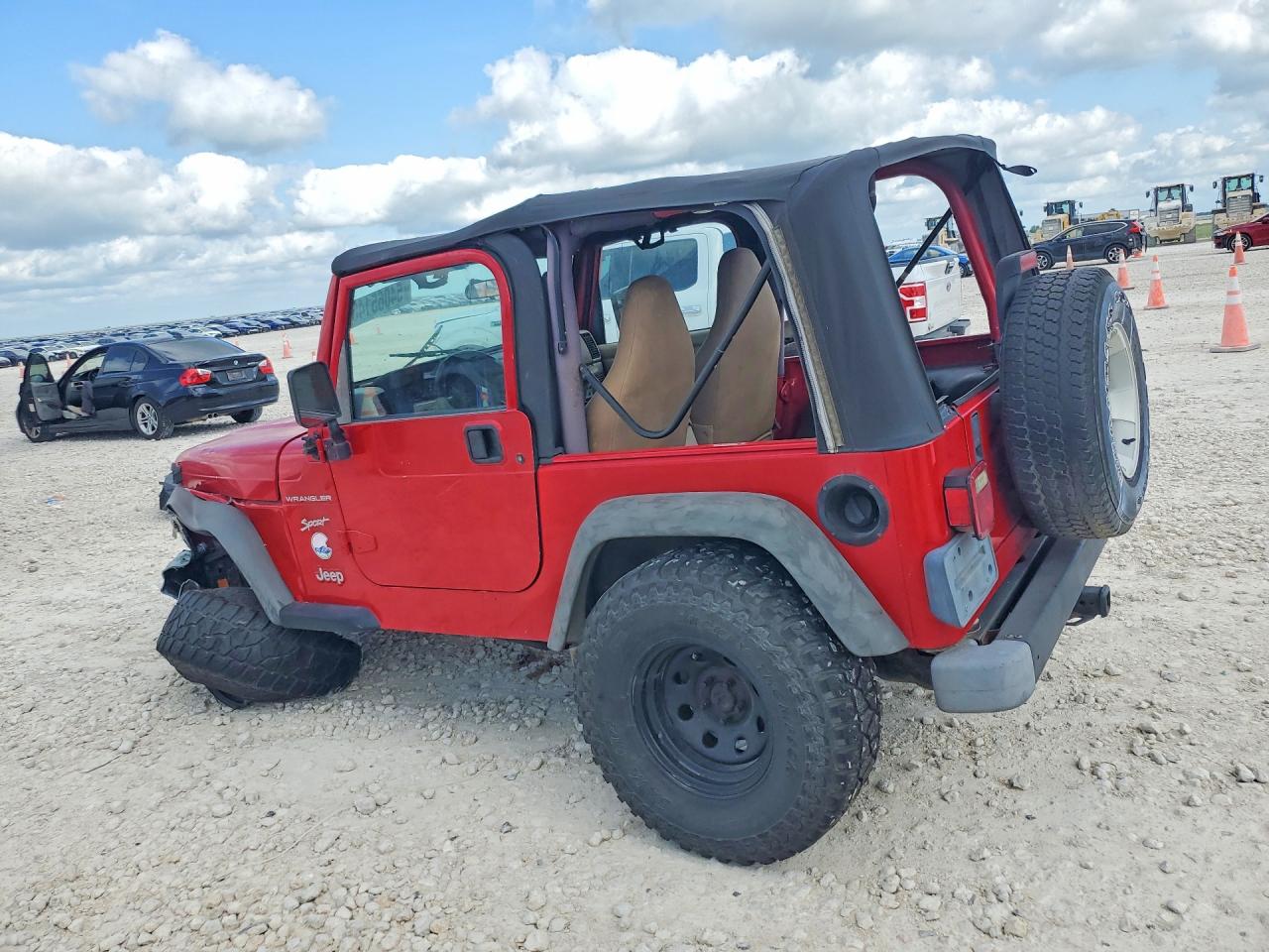 2002 Jeep Wrangler Red vin: 1J4FA49SX2P770343