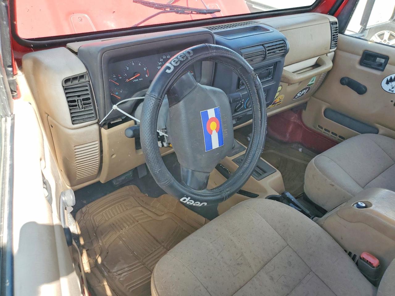 2002 Jeep Wrangler Red vin: 1J4FA49SX2P770343