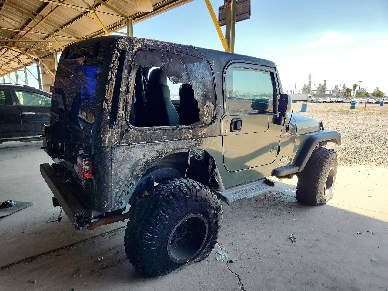 2004 Jeep Wrangler / Tj Sport Green vin: 1J4FA49SX4P702384