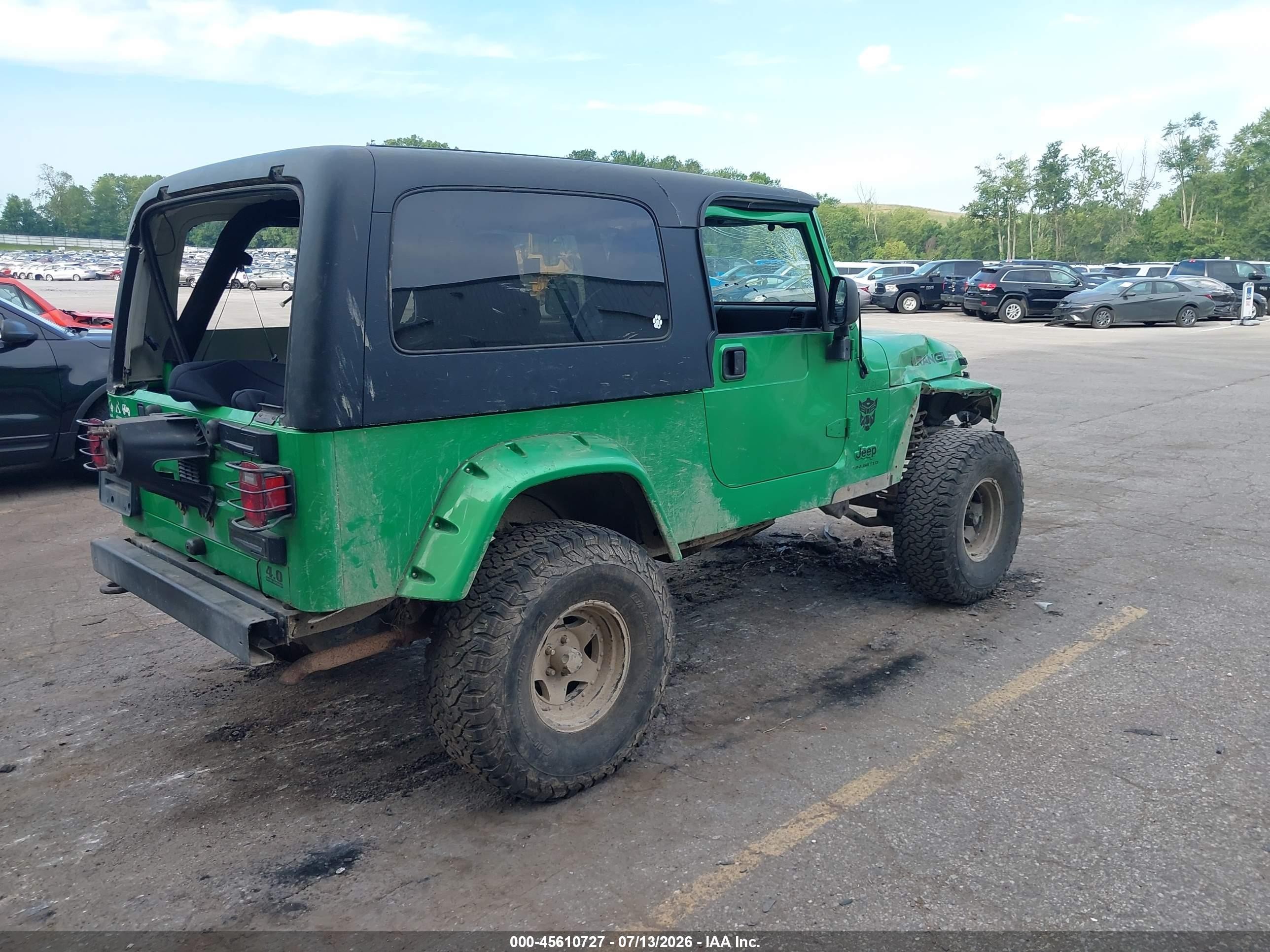 2004 Jeep Wrangler Unlimited Green vin: 1J4FA49SX4P795388