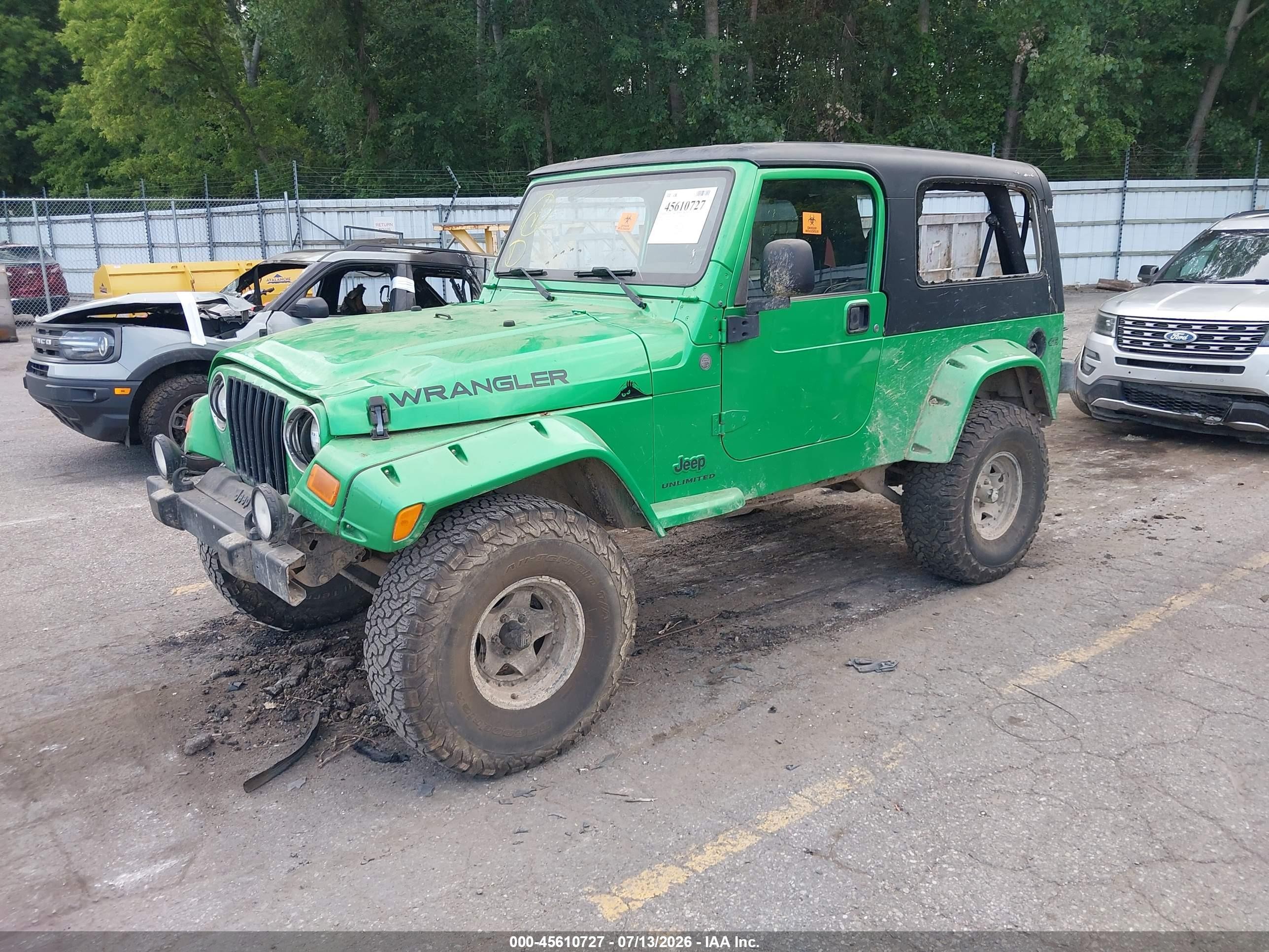 2004 Jeep Wrangler Unlimited Green vin: 1J4FA49SX4P795388