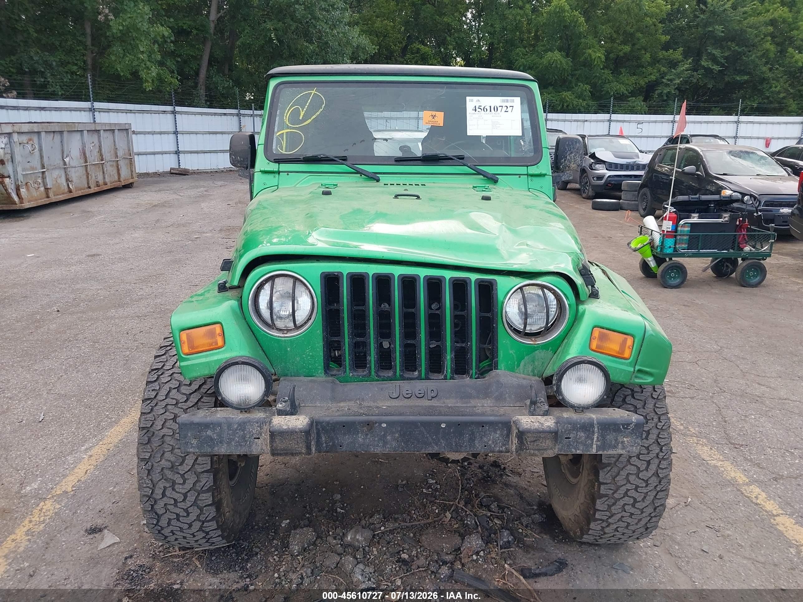 2004 Jeep Wrangler Unlimited Green vin: 1J4FA49SX4P795388