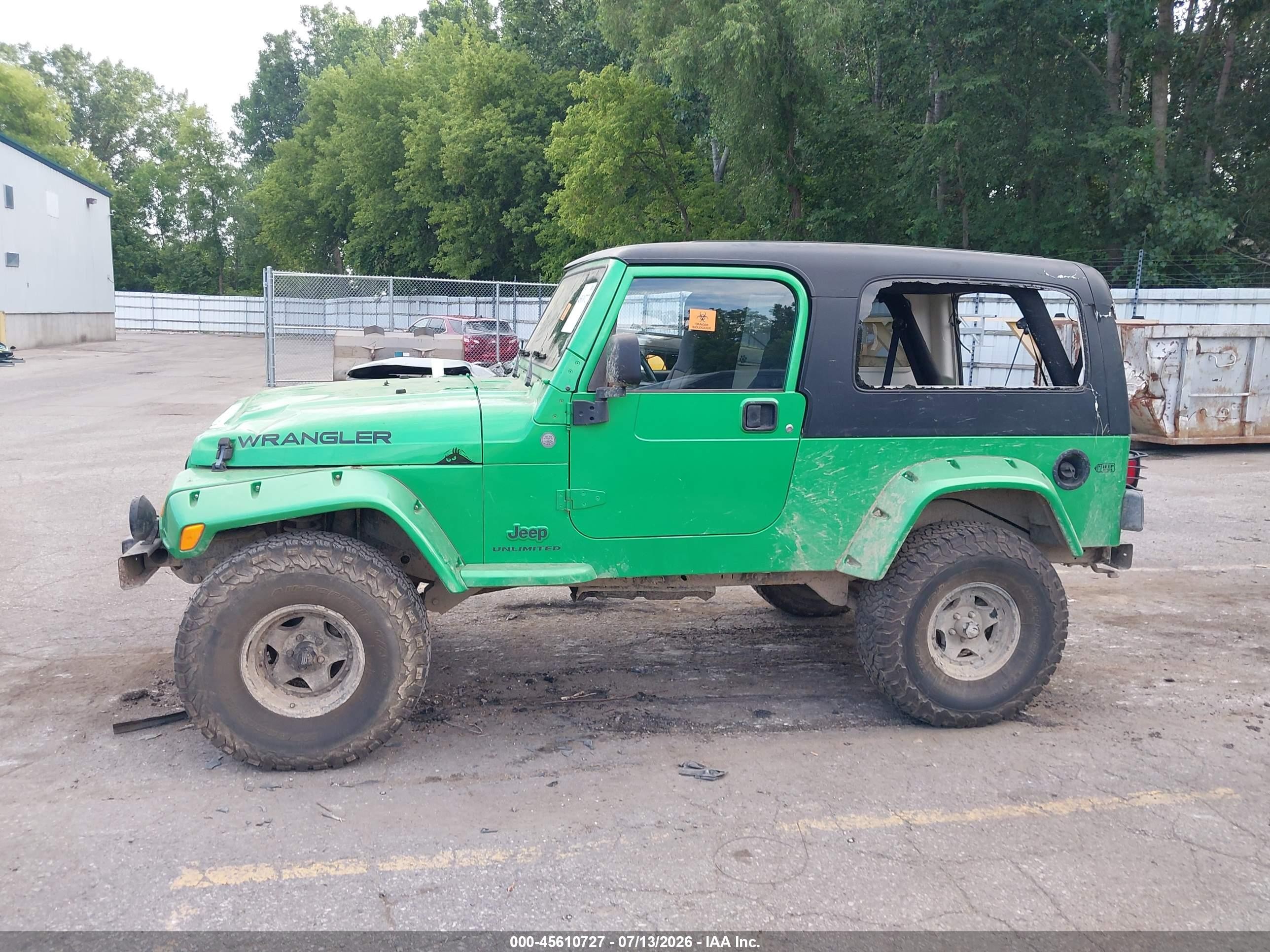 2004 Jeep Wrangler Unlimited Green vin: 1J4FA49SX4P795388