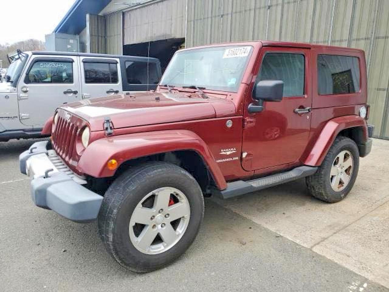 2008 Jeep Wrangler Sahara Бордовый vin: 1J4FA54118L537472