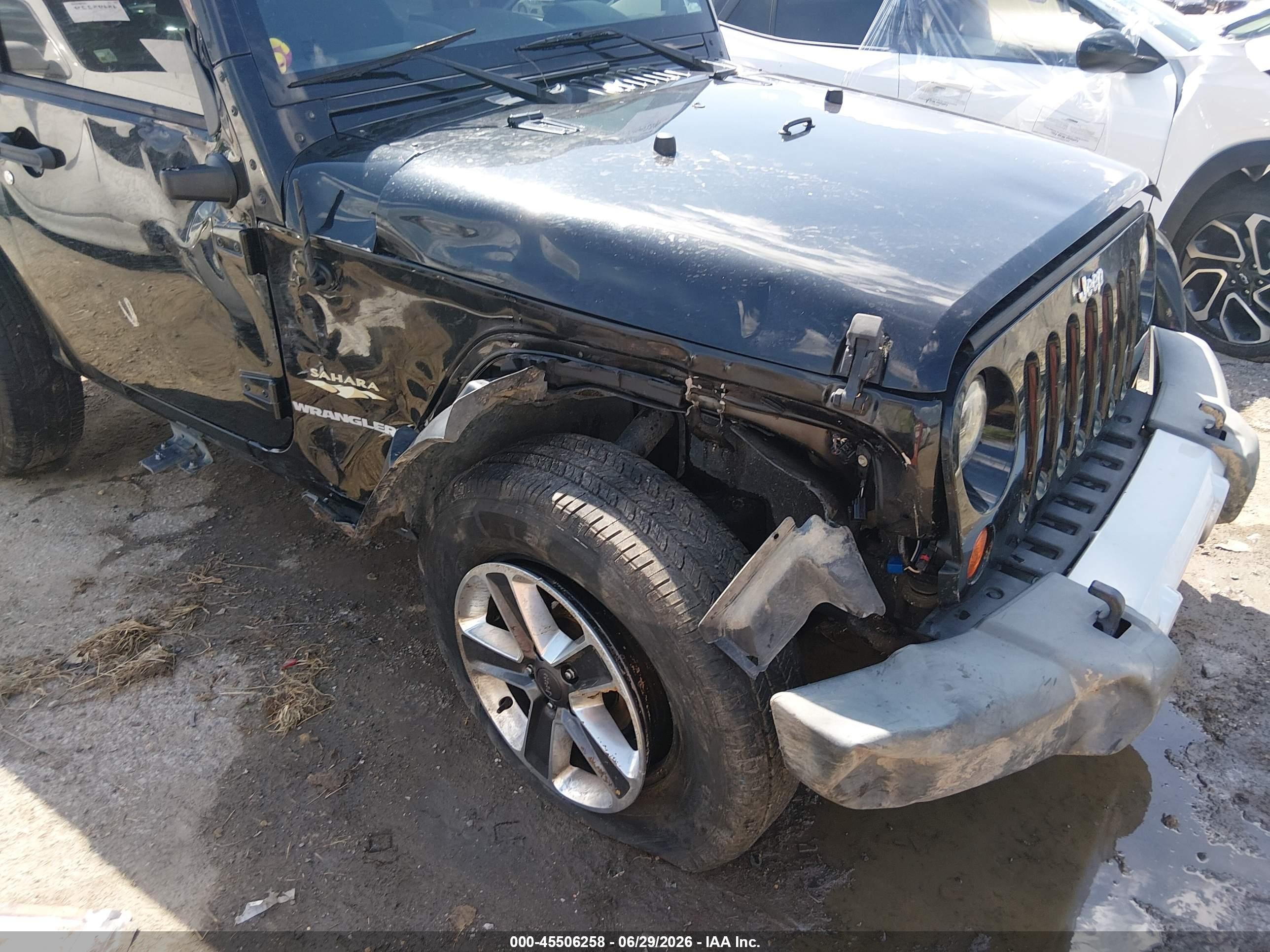 2009 Jeep Wrangler Sahara Черный vin: 1J4FA54129L722440