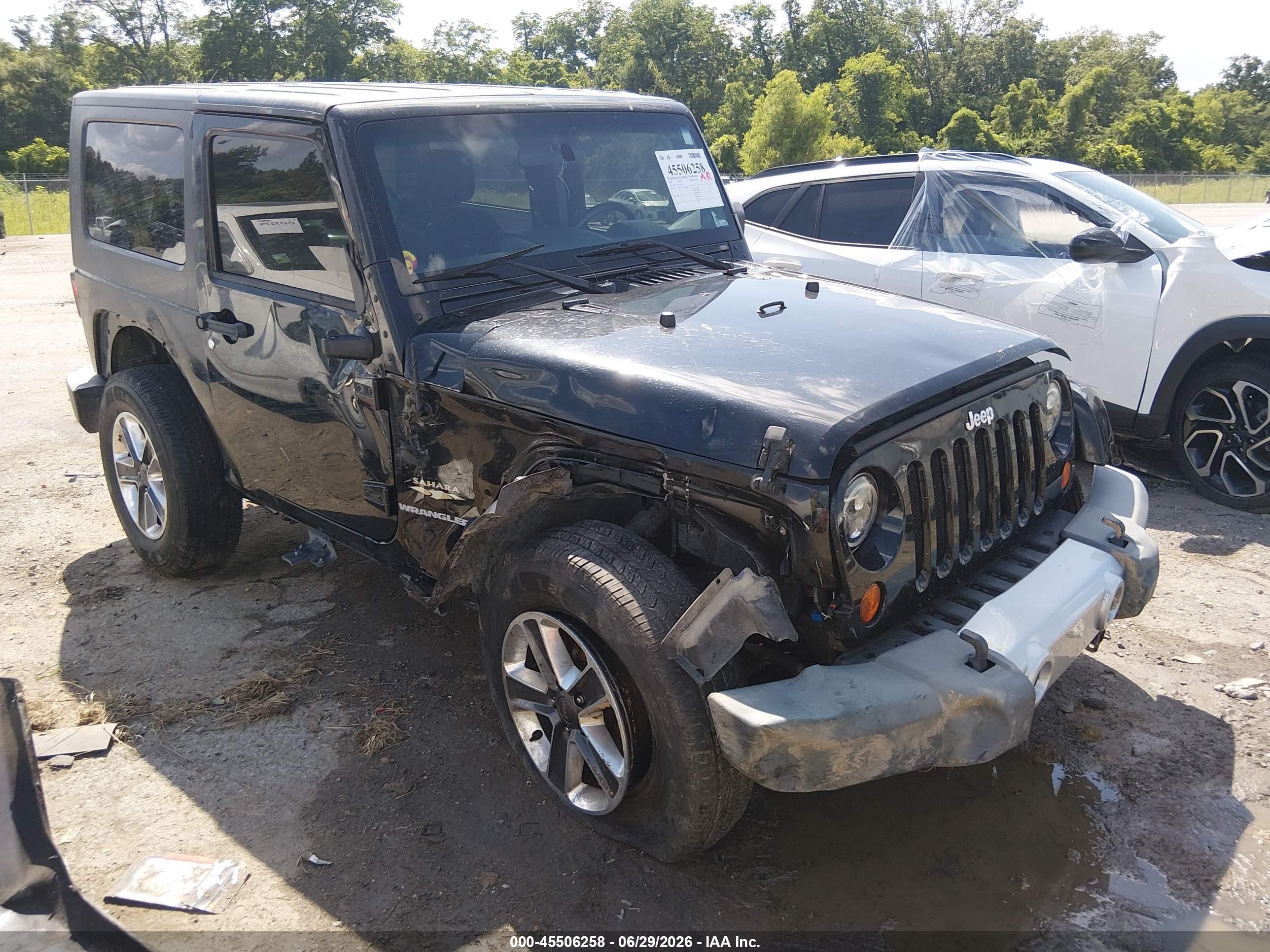 2009 Jeep Wrangler Sahara Черный vin: 1J4FA54129L722440