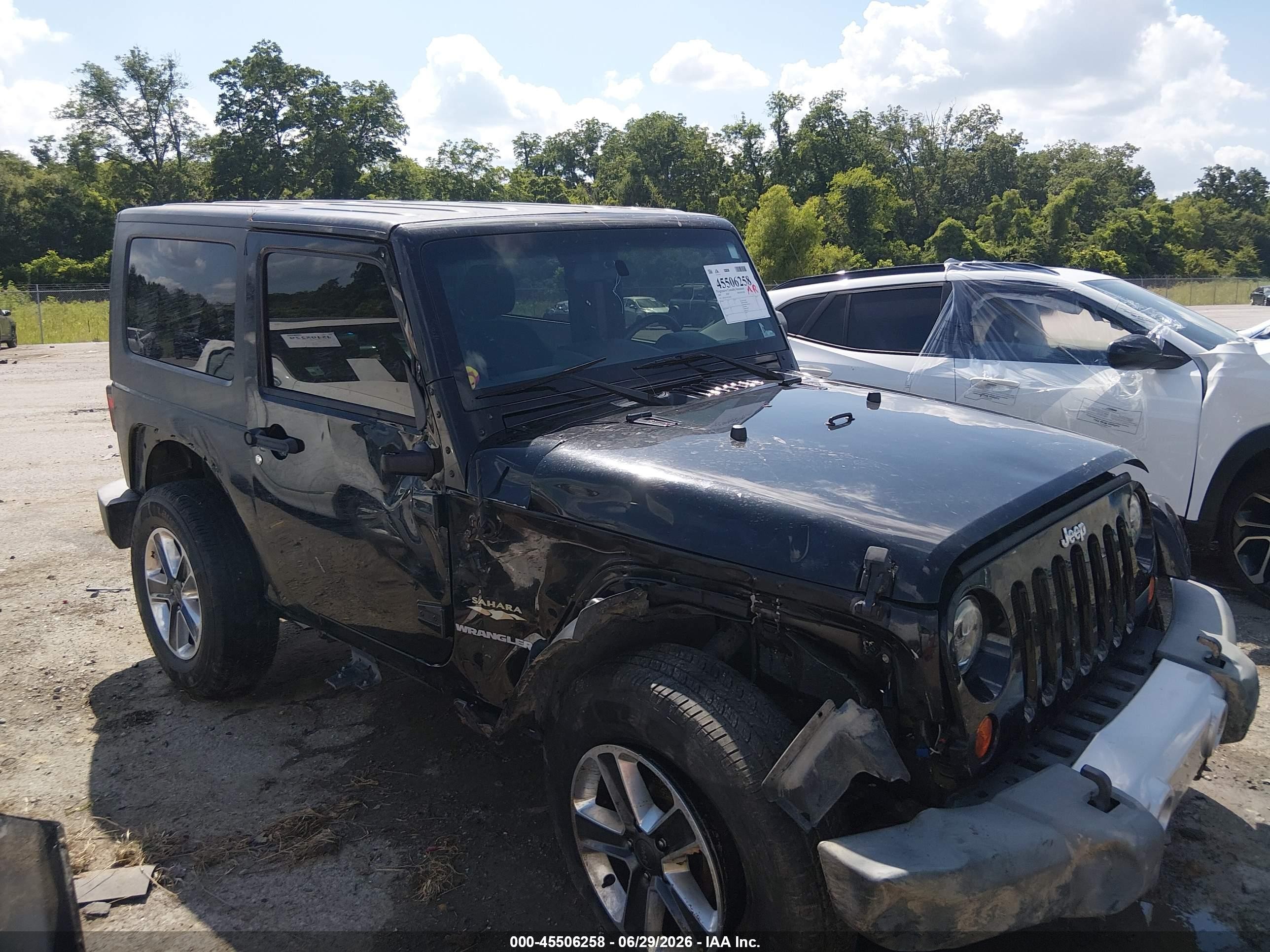 2009 Jeep Wrangler Sahara Черный vin: 1J4FA54129L722440