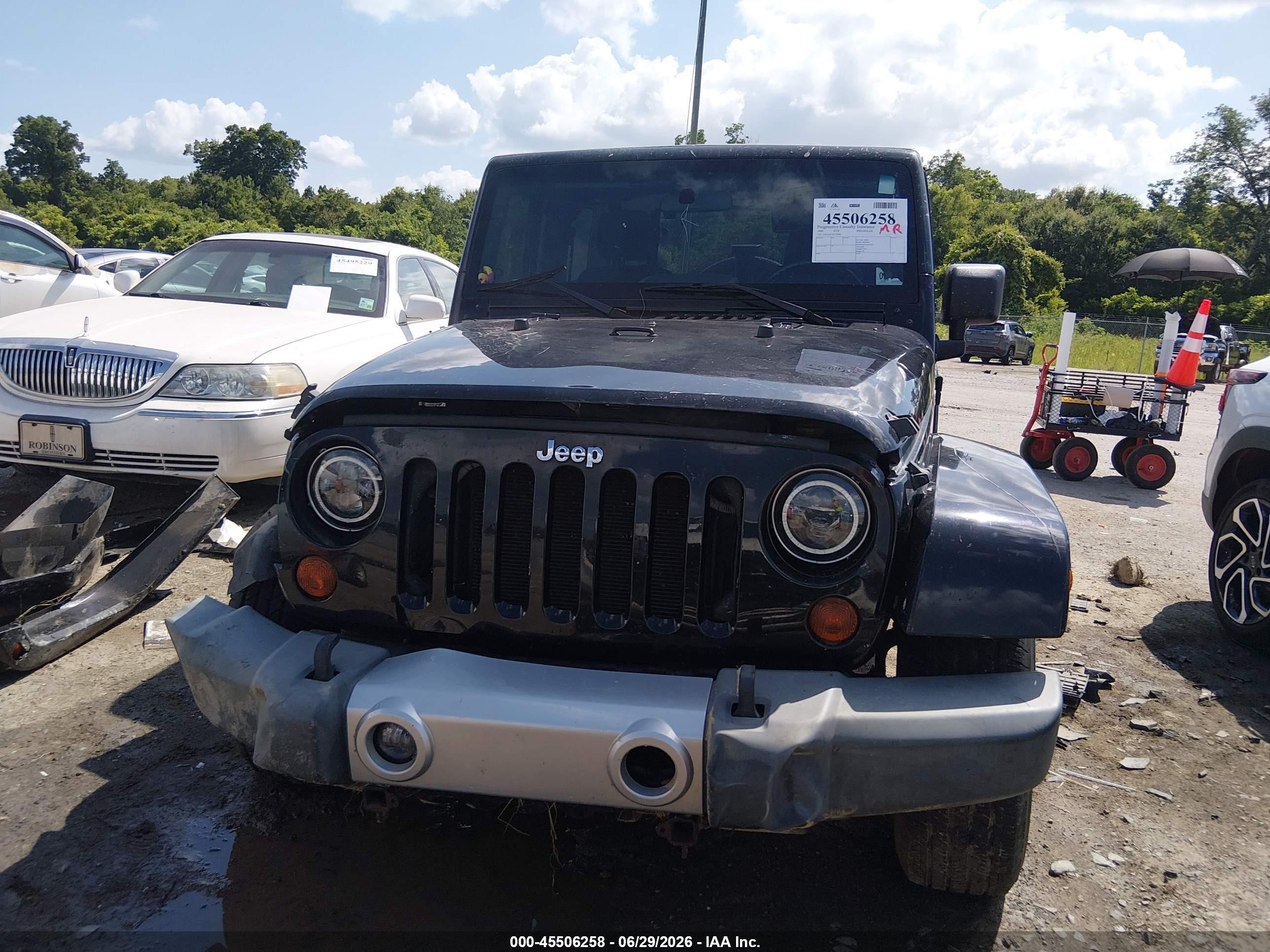 2009 Jeep Wrangler Sahara Черный vin: 1J4FA54129L722440